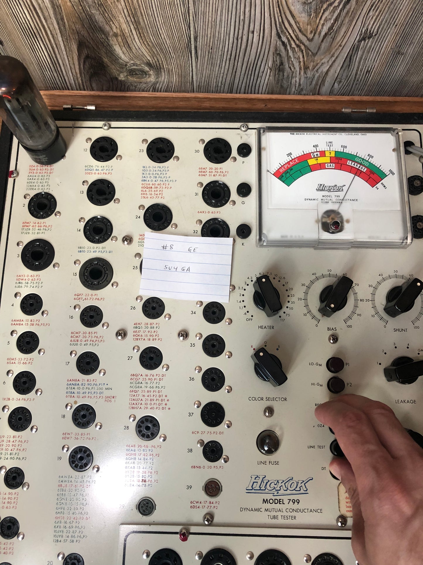 Vintage 1954 GE 5U4GA Rectifier Tube Black Plates Valve General Electric 5U4GB