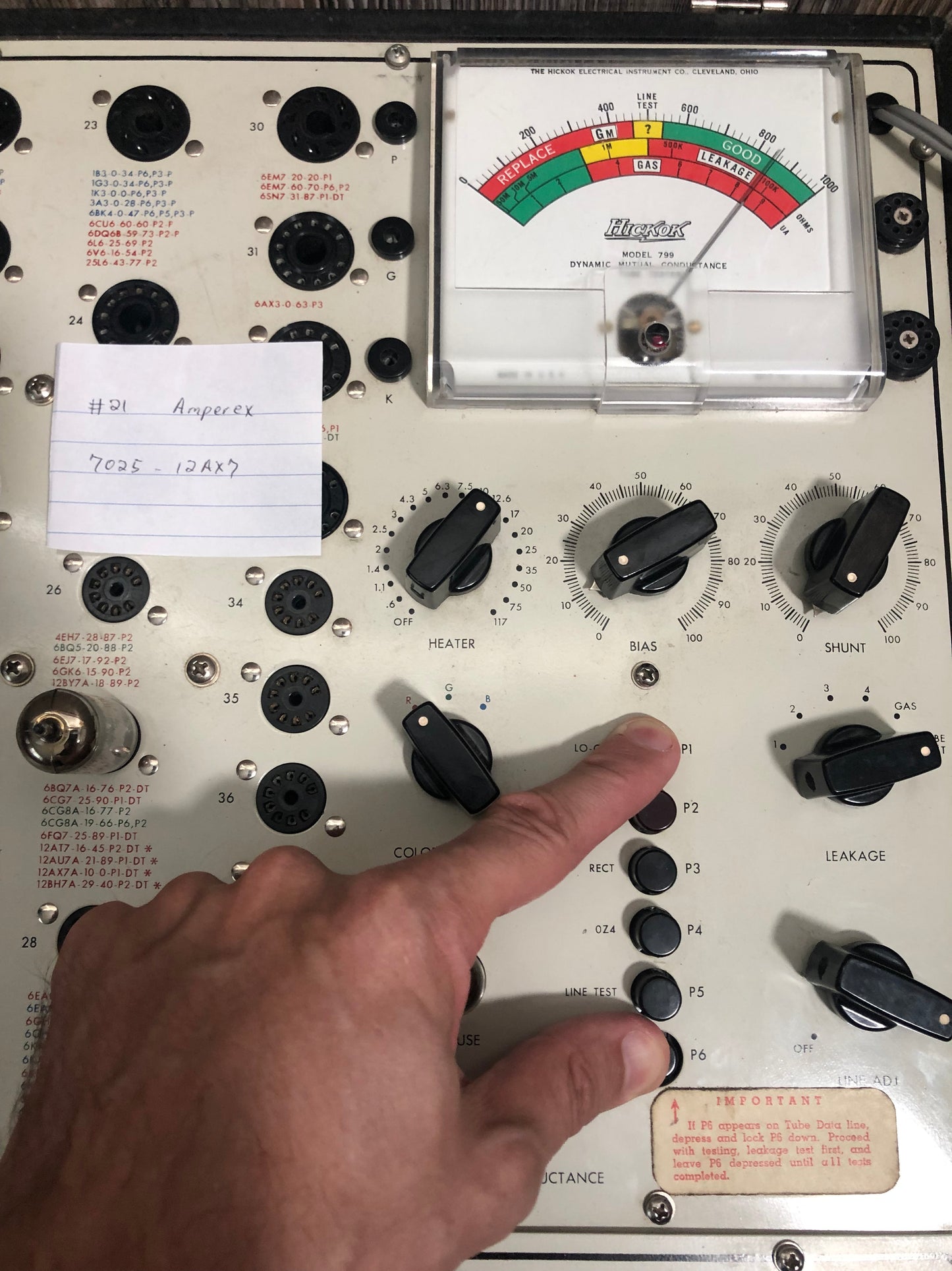 Vintage 1961 Amperex Bugle Boy 7025 Preamp Tube 12AX7 ECC83 Valve