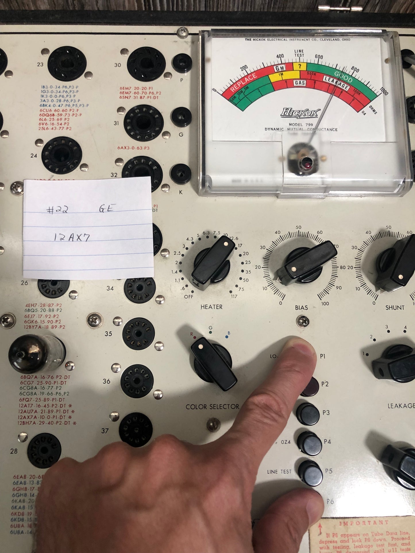 Vintage 1961 GE 12AX7 Preamp Tube General Electric ECC83 Valve