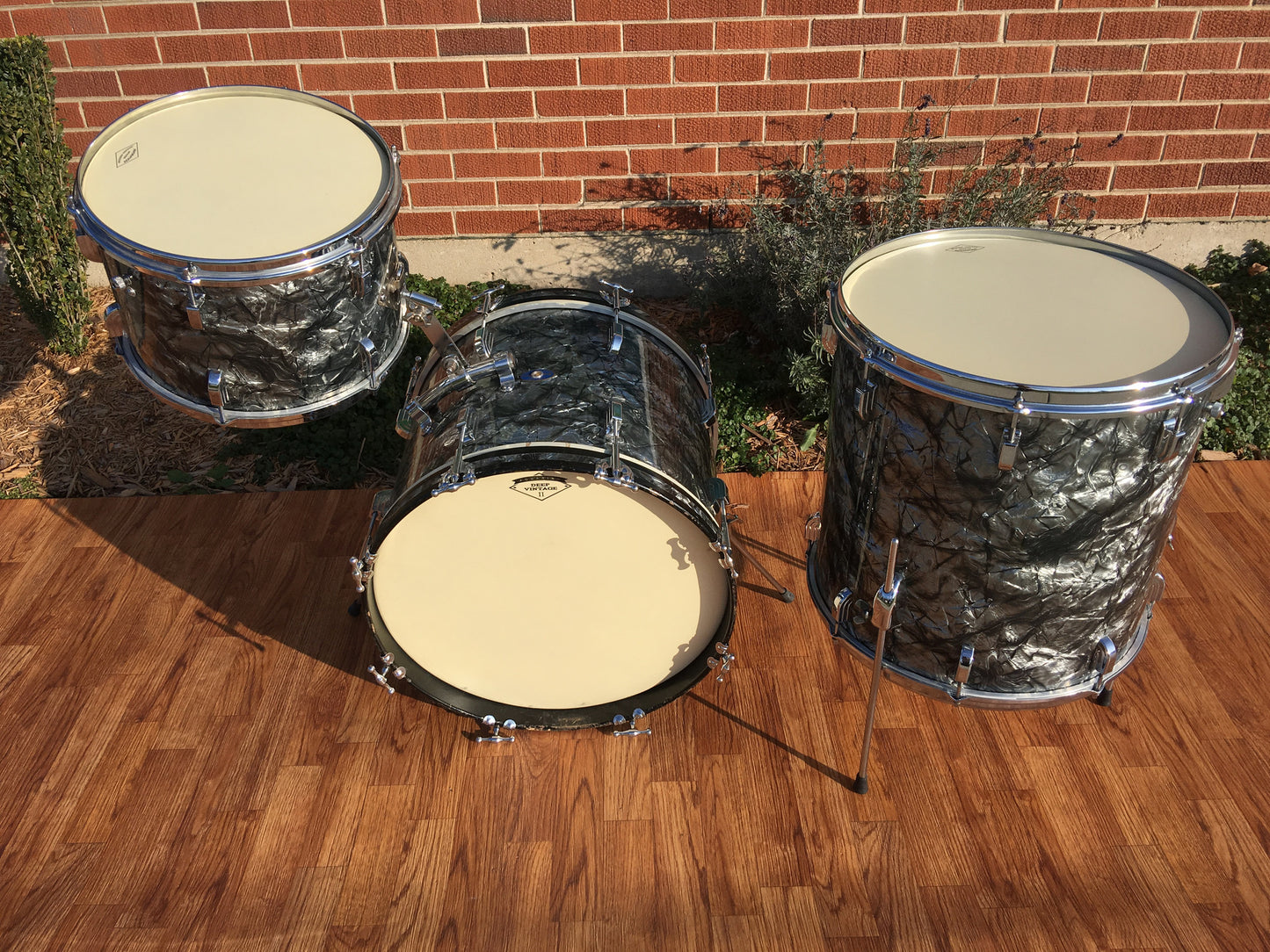 Leedy 1960 Black Diamond Pearl Bop Drum Set 18" Bass