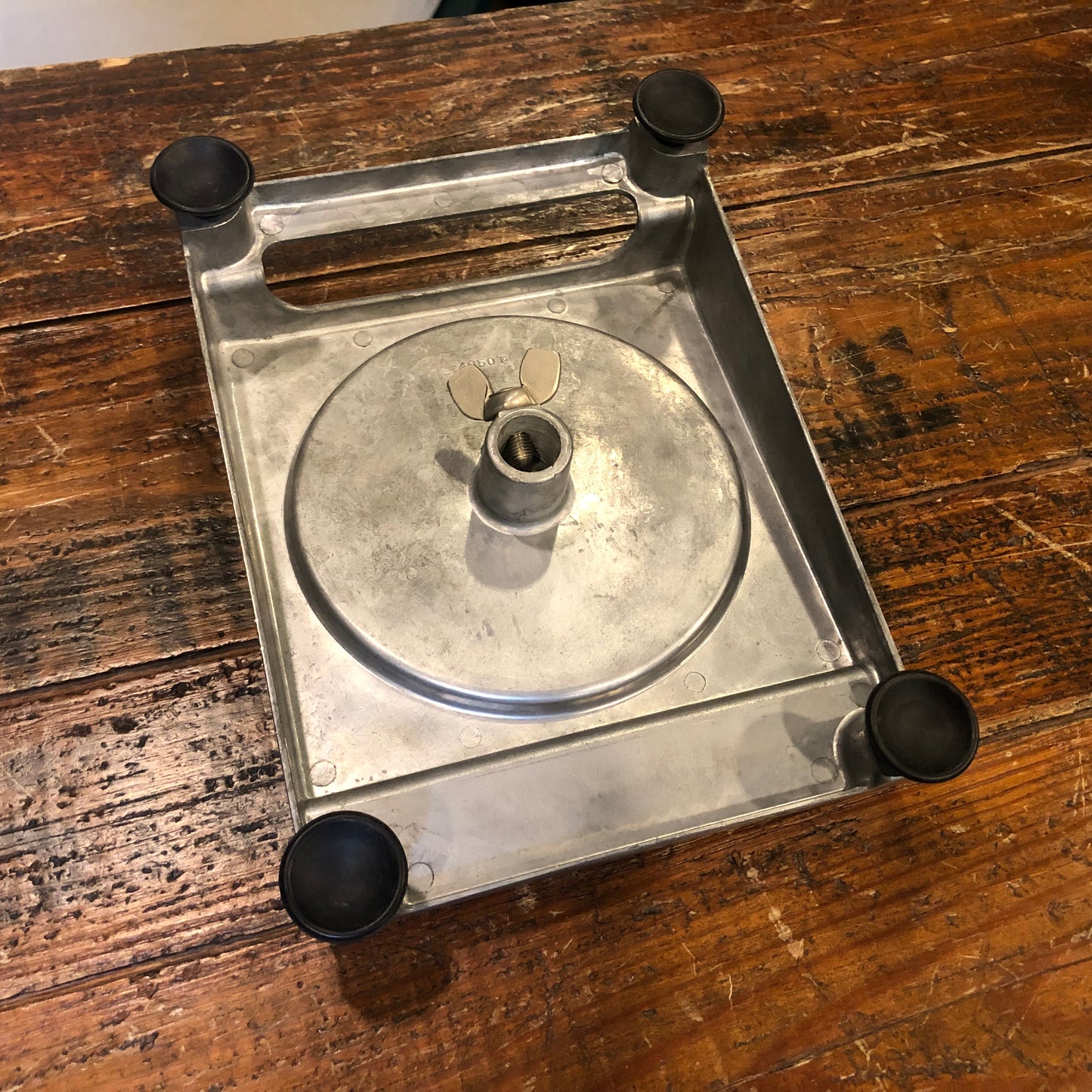 1960s Ludwig No. 4050 Practice Pad Aluminum / Rubber