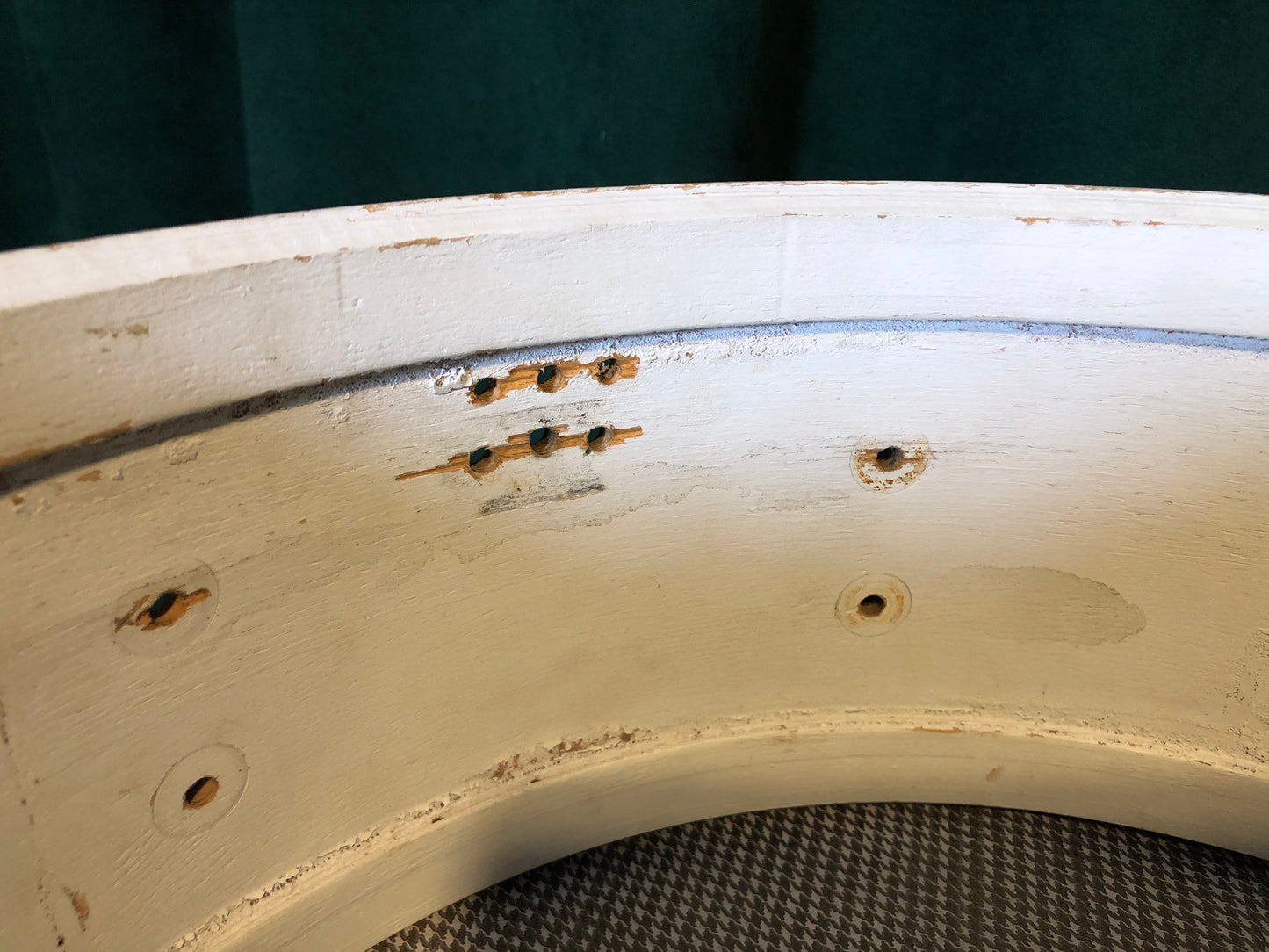 Vintage 1950s/60s George Way 5.5x14 Snare Drum Shell Black Diamond Pearl Camco