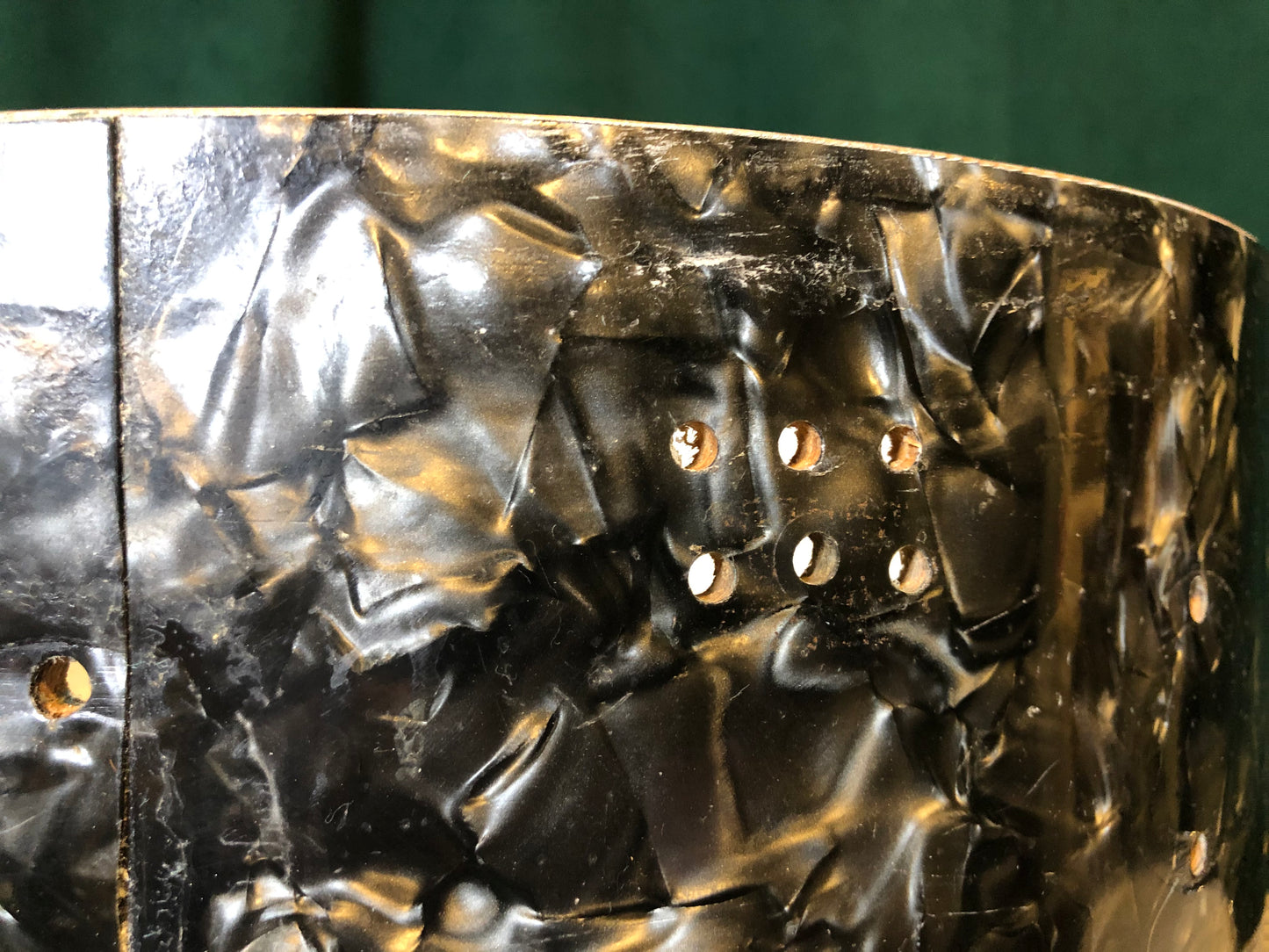 Vintage 1950s/60s George Way 5.5x14 Snare Drum Shell Black Diamond Pearl Camco