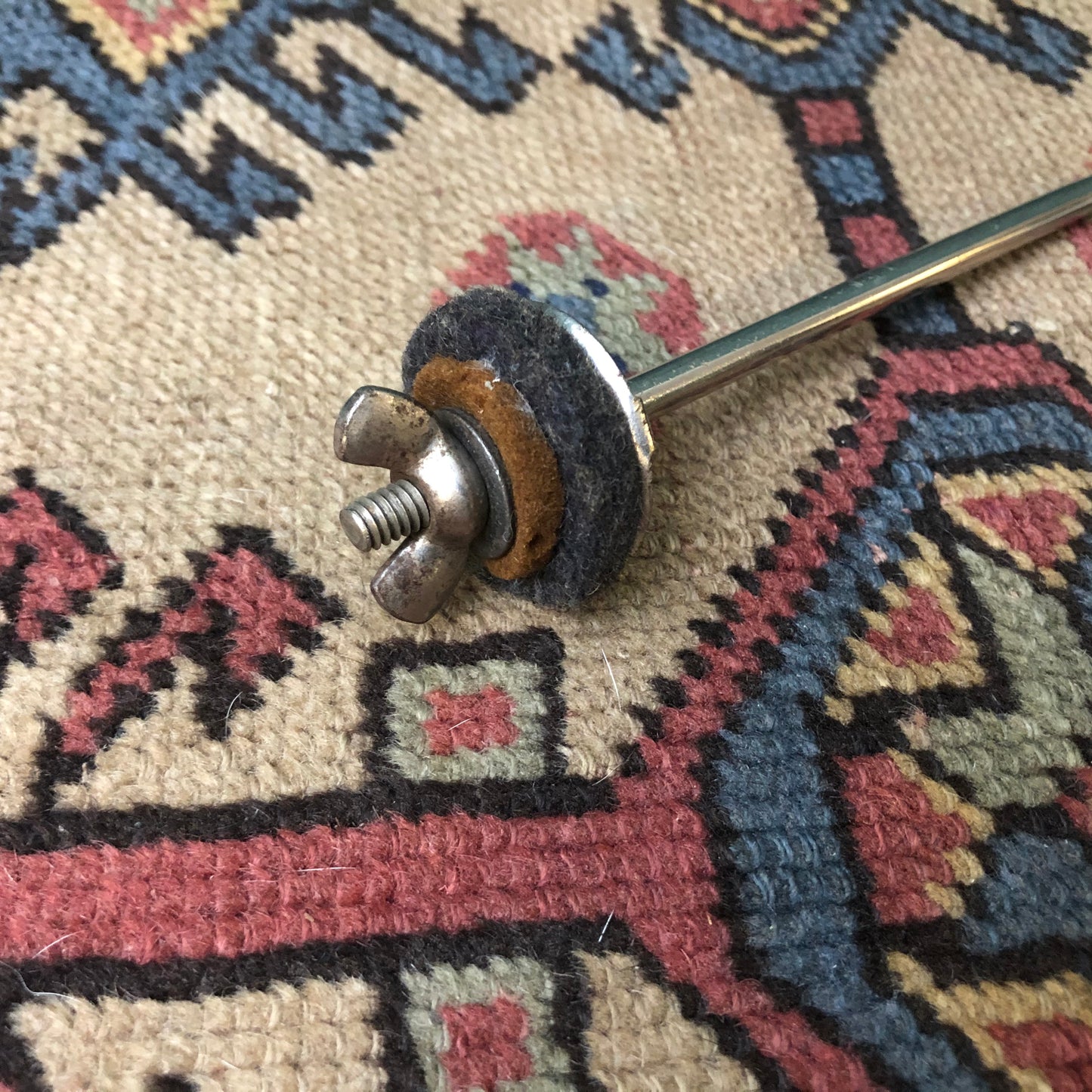 Early 1900s Walberg & Auge Hoop Mounted Cymbal Holder L-Arm