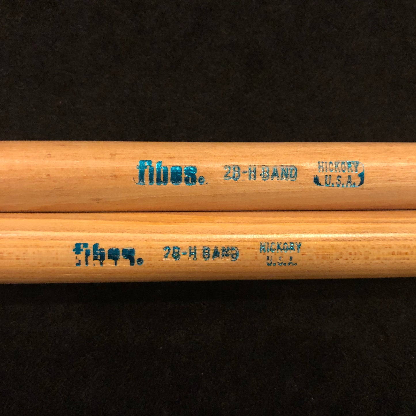 Vintage N.O.S. Fibes 2B-H Band Wood Tip Hickory Drum Stick w/ Original Bag