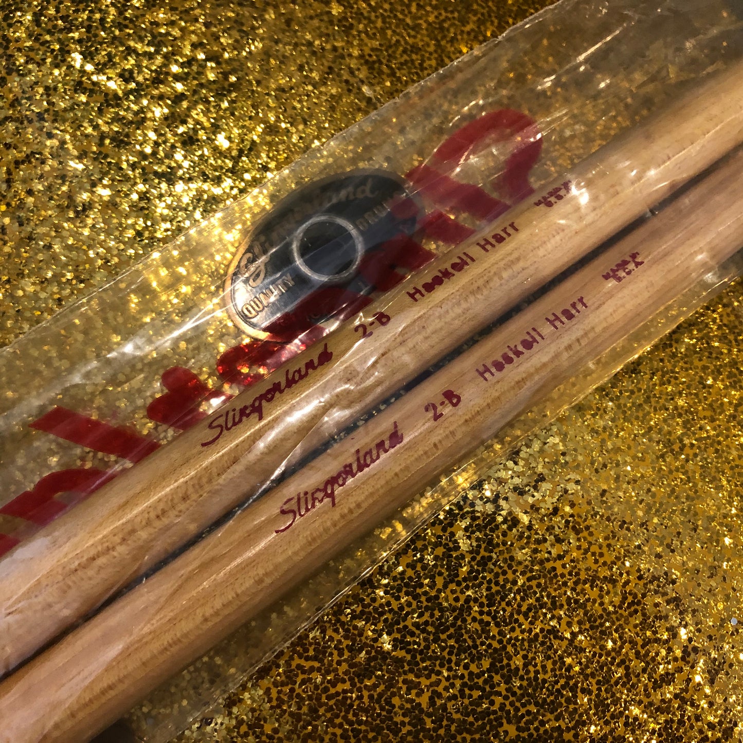 1960s N.O.S. Slingerland Haskell Harr 2B Wood Tip Drum Sticks w/ Original Bag