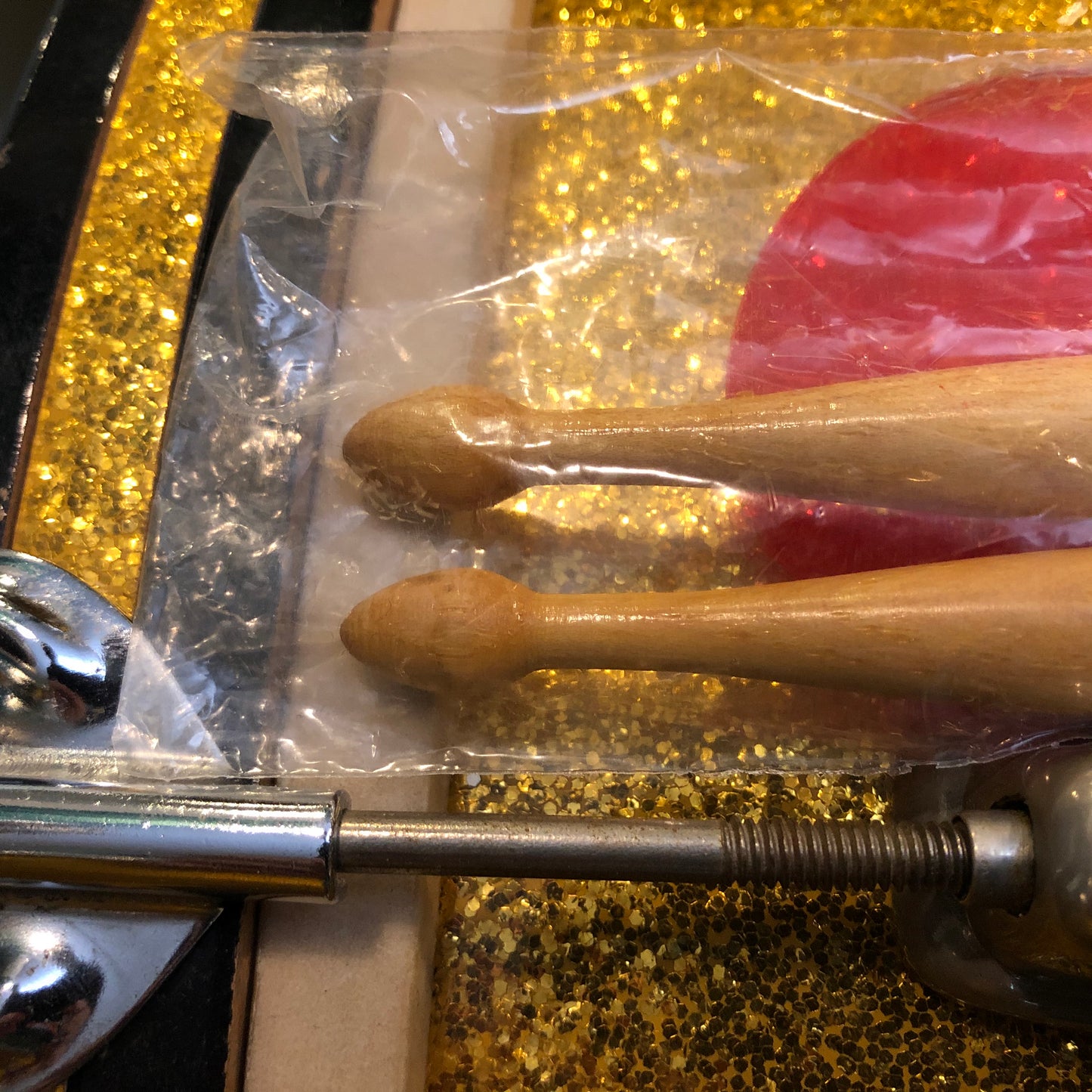 1960s N.O.S. Slingerland Haskell Harr 2B Wood Tip Drum Sticks w/ Original Bag