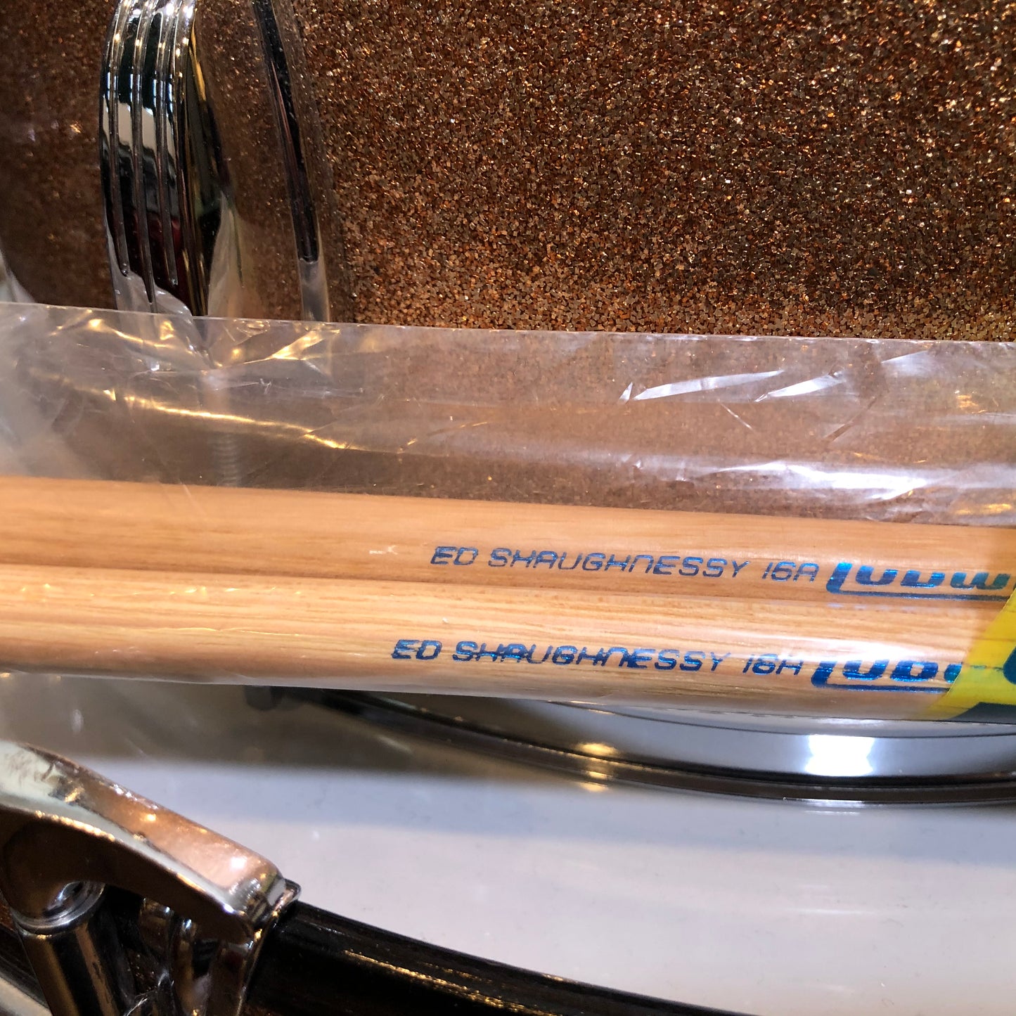 1970s/80s N.O.S. Ludwig Ed Shaughnessy 16A Wood Tip Drum Stick w/ Original Bag