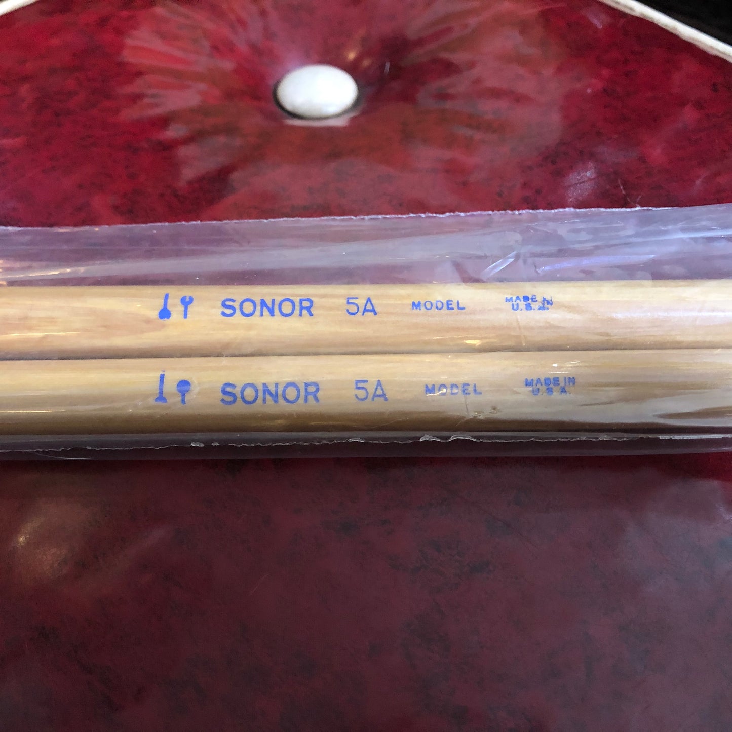 Vintage N.O.S. Sonor 5A Wood Tip Drum Sticks w/ Original Bag - Made in U.S.A.