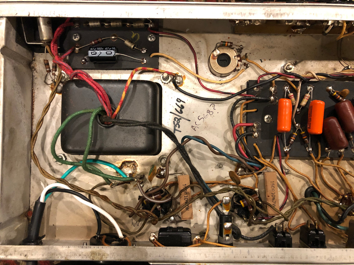 1969 Fender Silverface Bassman Amplifier Head AC568