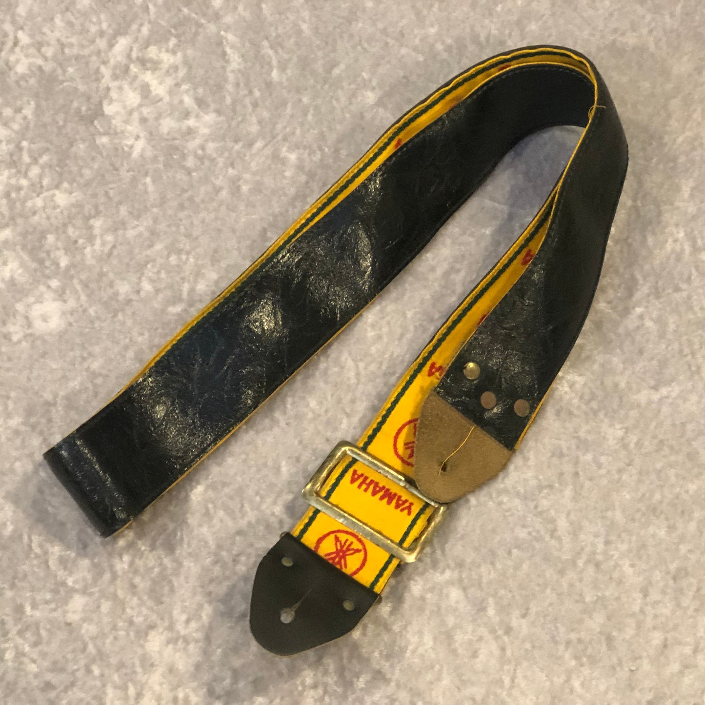 1970s Yamaha Ace Guitar Strap Yellow / Red