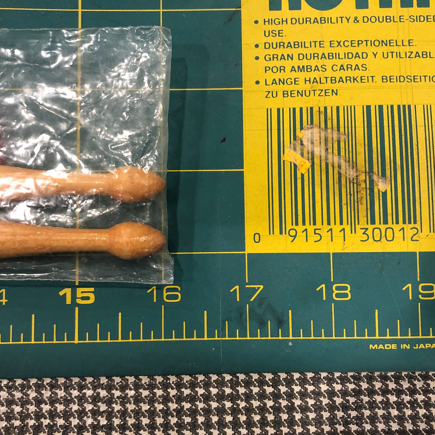 1960s N.O.S. Slingerland Haskell Harr 2B Wood Tip Drum Sticks w/ Original Bag