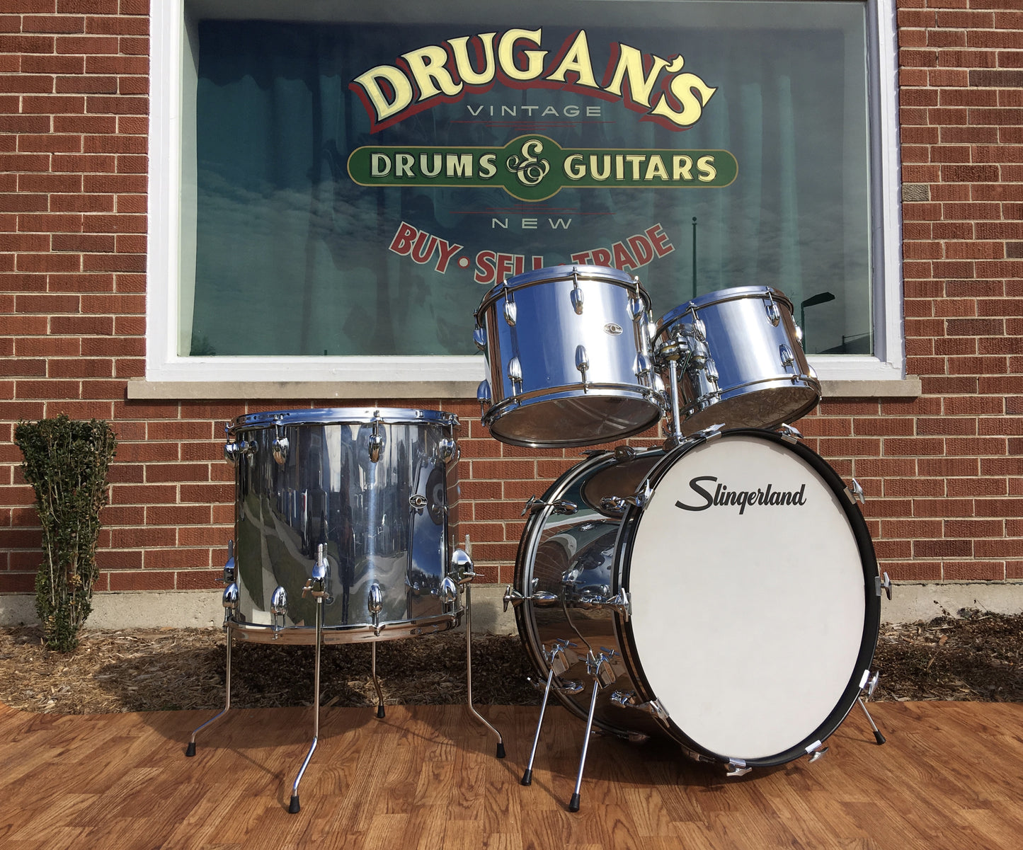 Slingerland Early '70s Super Rock Outfit No.51N Chrome Over Wood