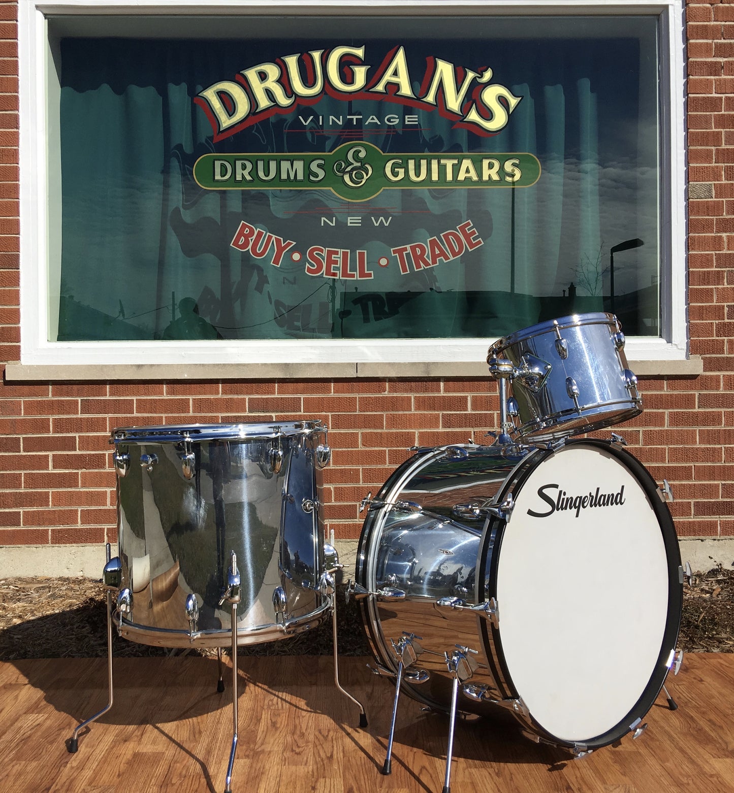 Slingerland Early '70s Super Rock Outfit No.51N Chrome Over Wood