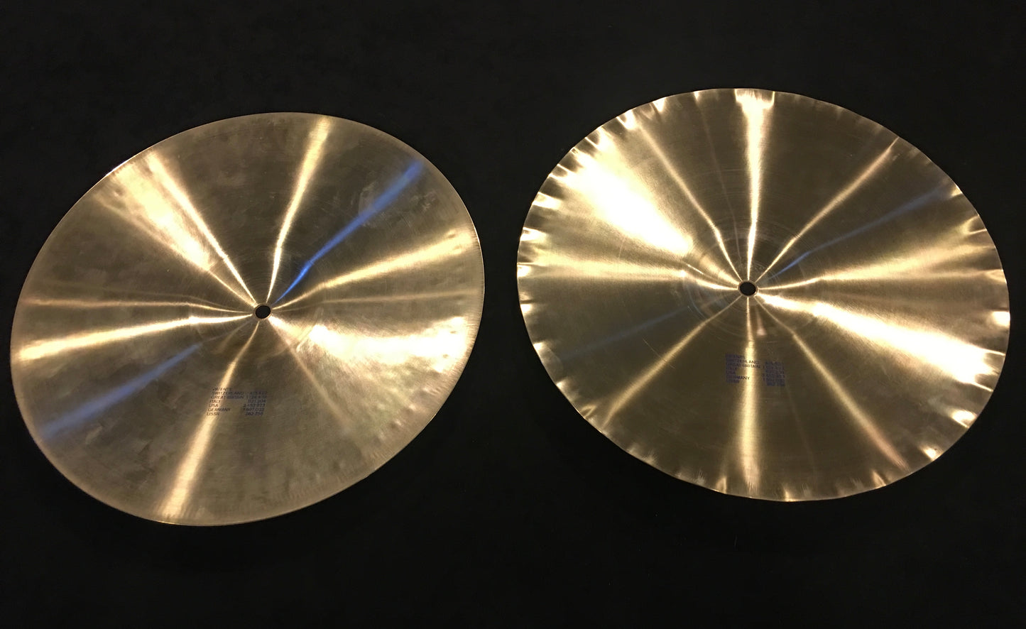 14" Paiste Formula 602 Blue Label Sound Edge Hi-Hat Cymbals #481