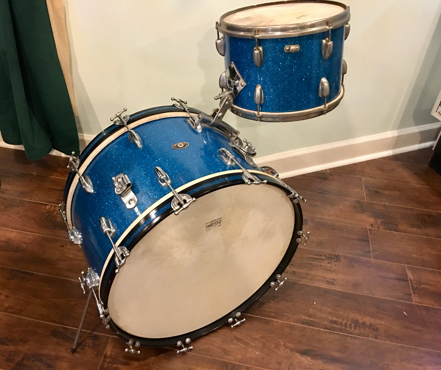 Slingerland 1950s Radio King Blue Sparkle Windsor Ensemble 6-N Drum Set