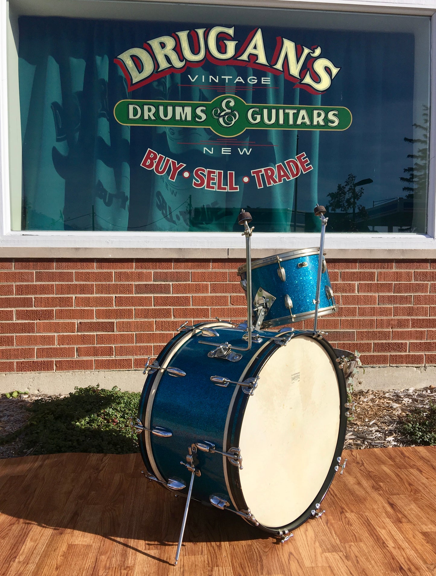 Slingerland 1950s Radio King Blue Sparkle Windsor Ensemble 6-N Drum Set