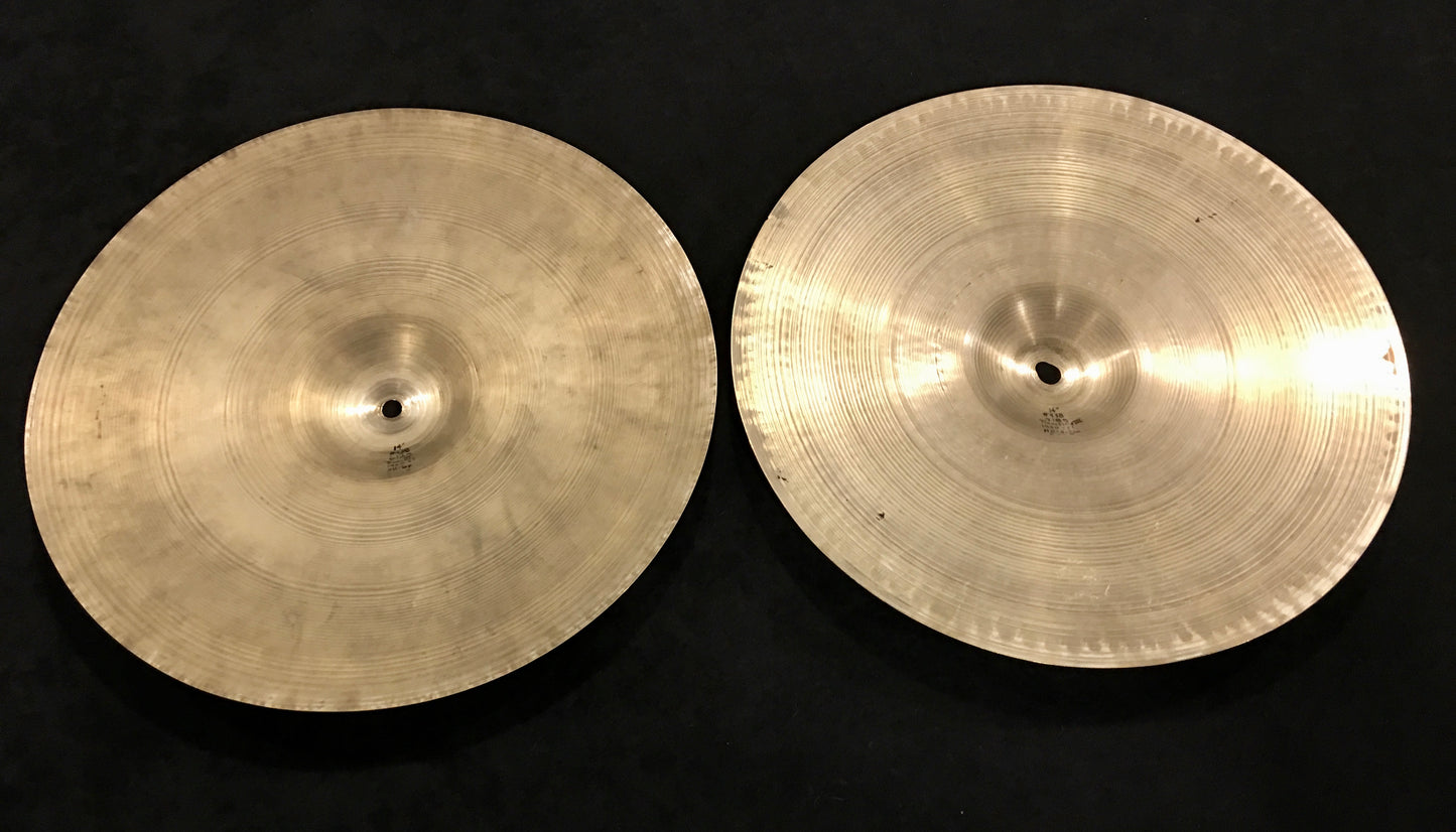 14" Zildjian A Early '50s Tran Stamp Hi Hat Cymbal Pair 612/718g #438