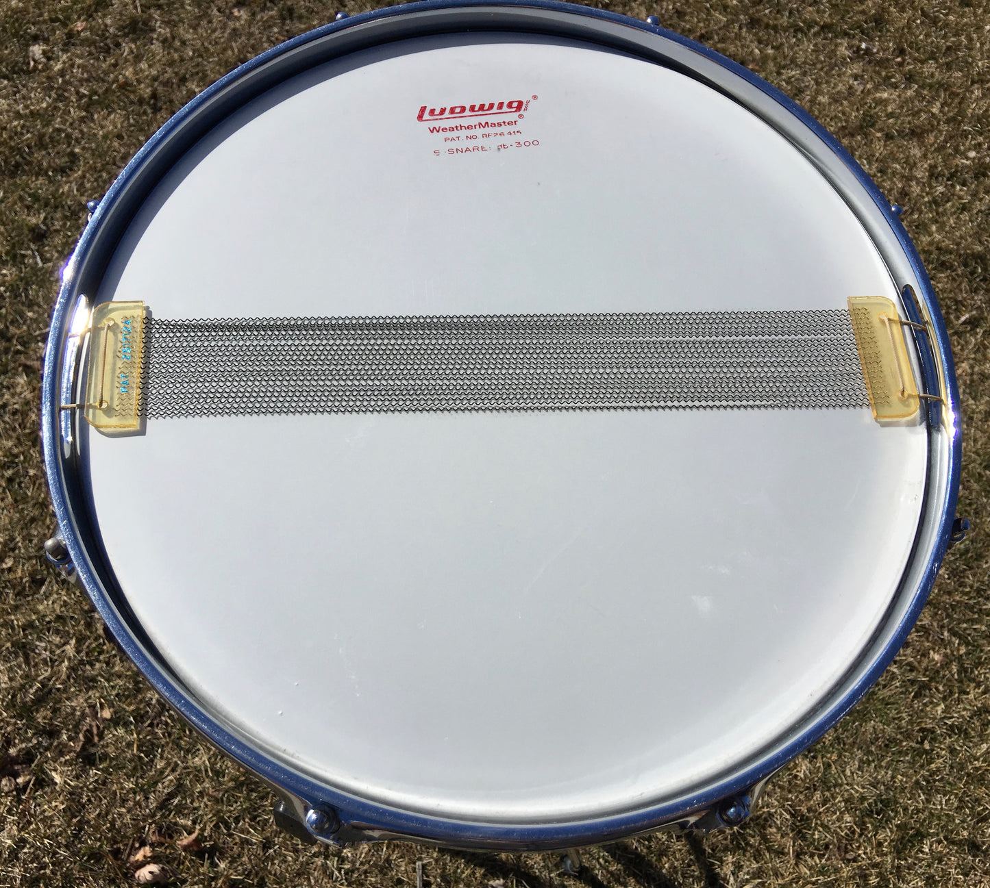 Ludwig 1977/78 Acrolite 5x14 Snare Drum Blue & Olive Badge