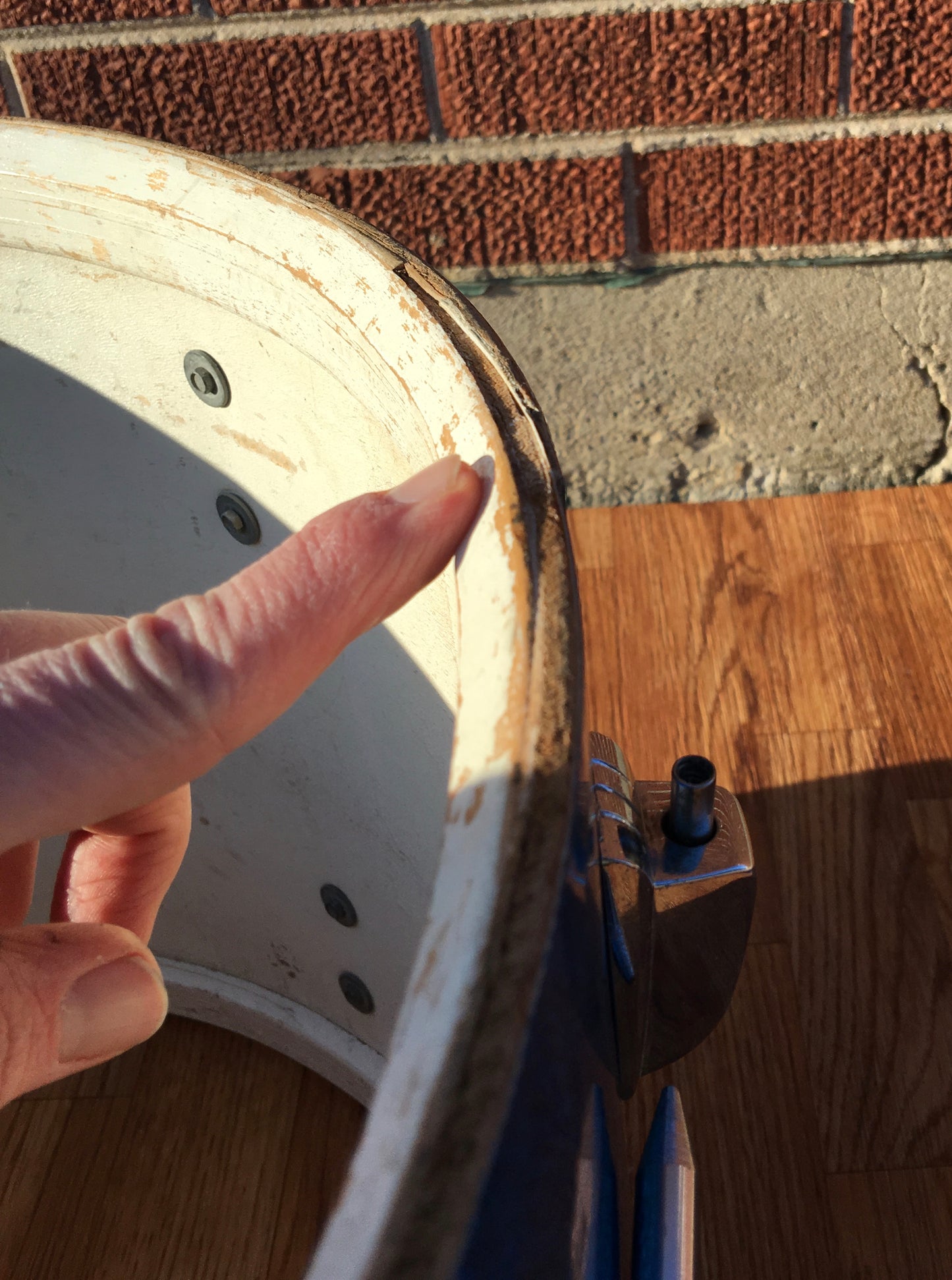 1960s 20" Ludwig Keystone Blue Sparkle Down Beat Bass Drum