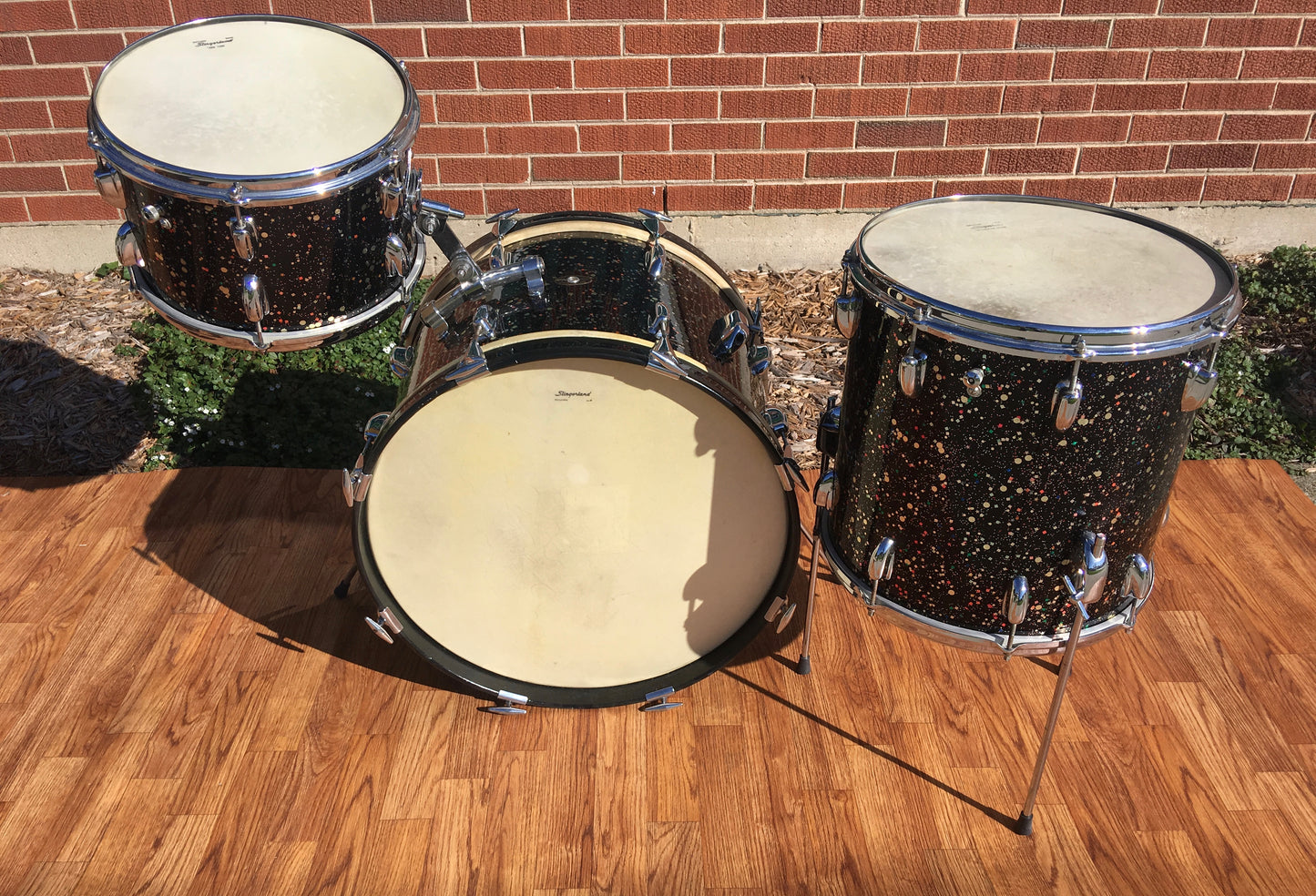 1964 Slingerland Mardi Gras Drum Set 20/12/14/Matching Solid Shell Snare