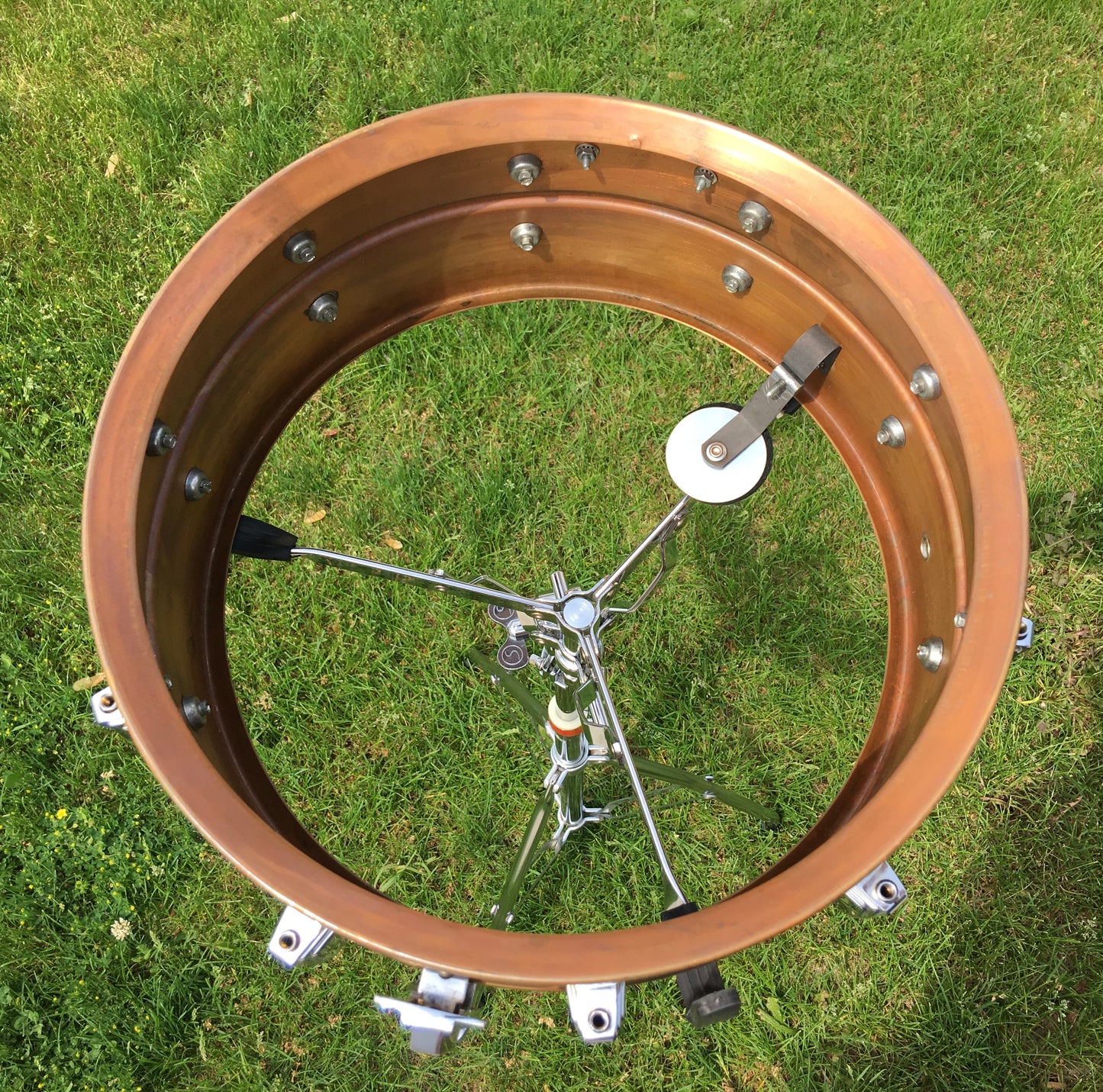 Rare Vintage 1979/80 Ludwig 6.5"x14" Smooth Bronze/Brass "B" Stamp Snare Drum