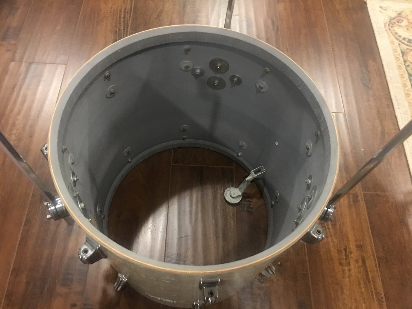 1960's Rogers Cleveland Holiday 16x16 White Marine Pearl Floor Tom Drum