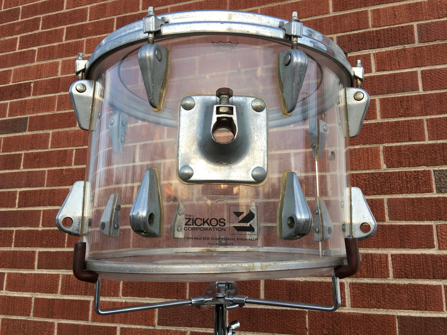 Zickos 14" Single Tom Clear vistalite