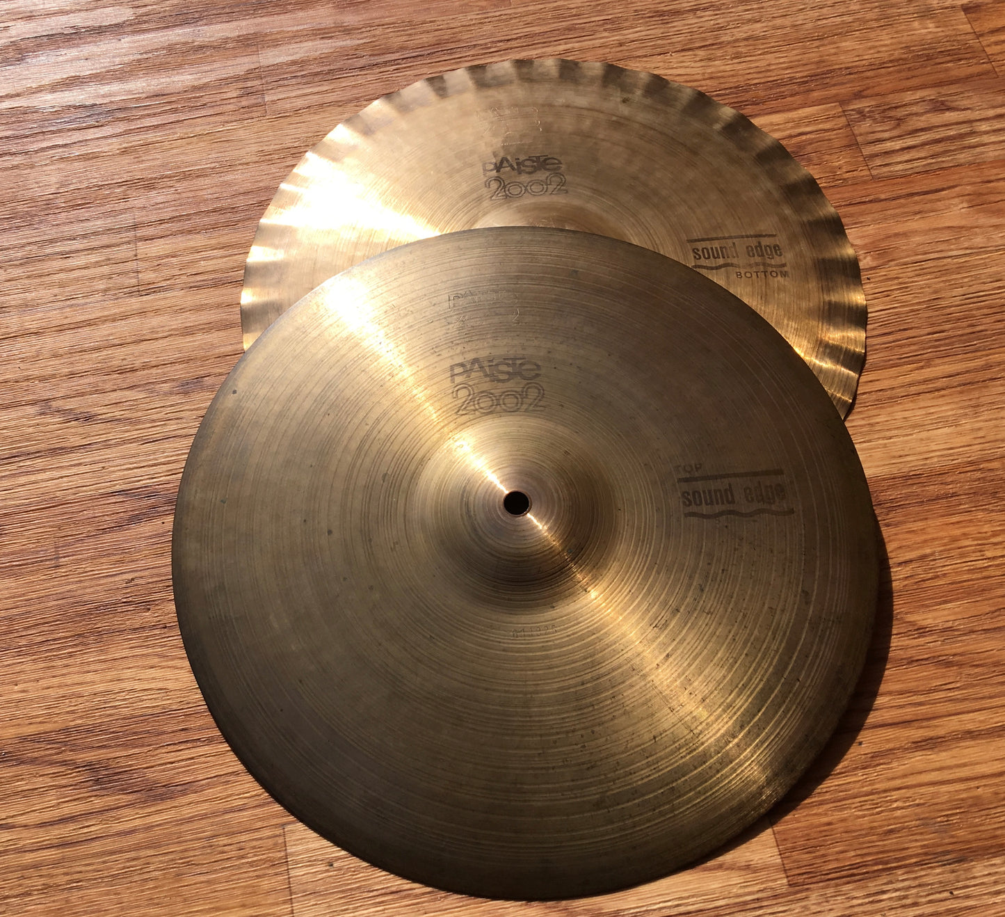 14" 1976 Paiste Black Label 2002 Sound Edge Hi-Hat Cymbals 958/1016g #540