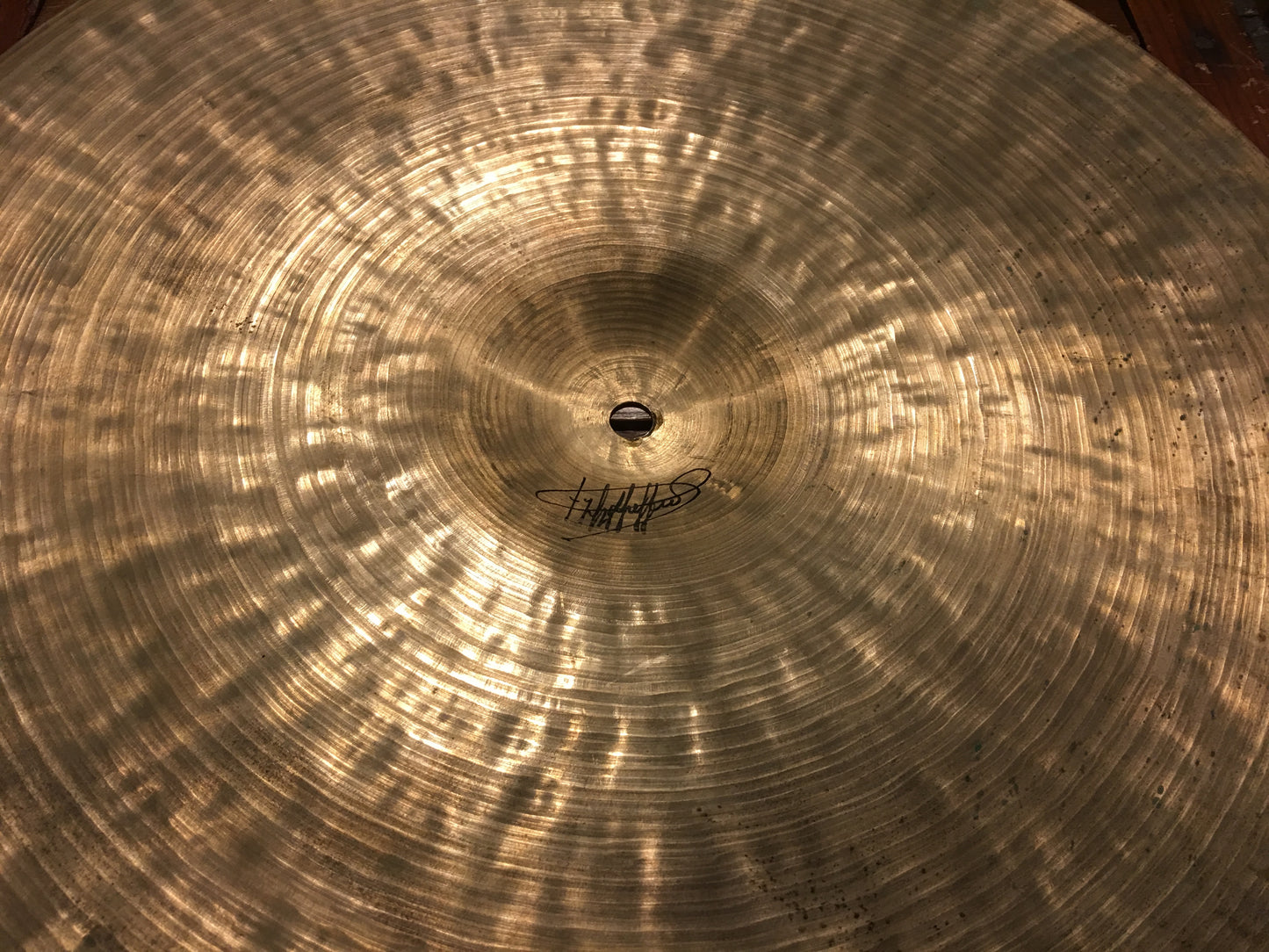 15" 1960's K Istanbul Zildjian Hi-Hat Single Cymbal 1074g #545