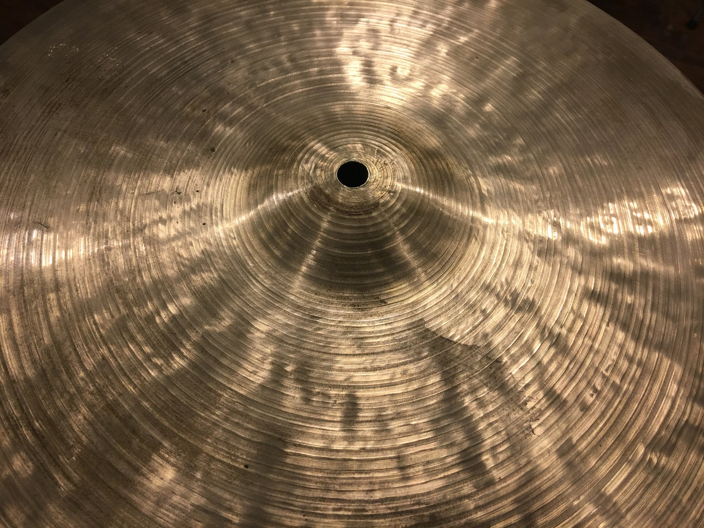15" 1960's K Istanbul Zildjian Hi-Hat Single Cymbal 1074g #545
