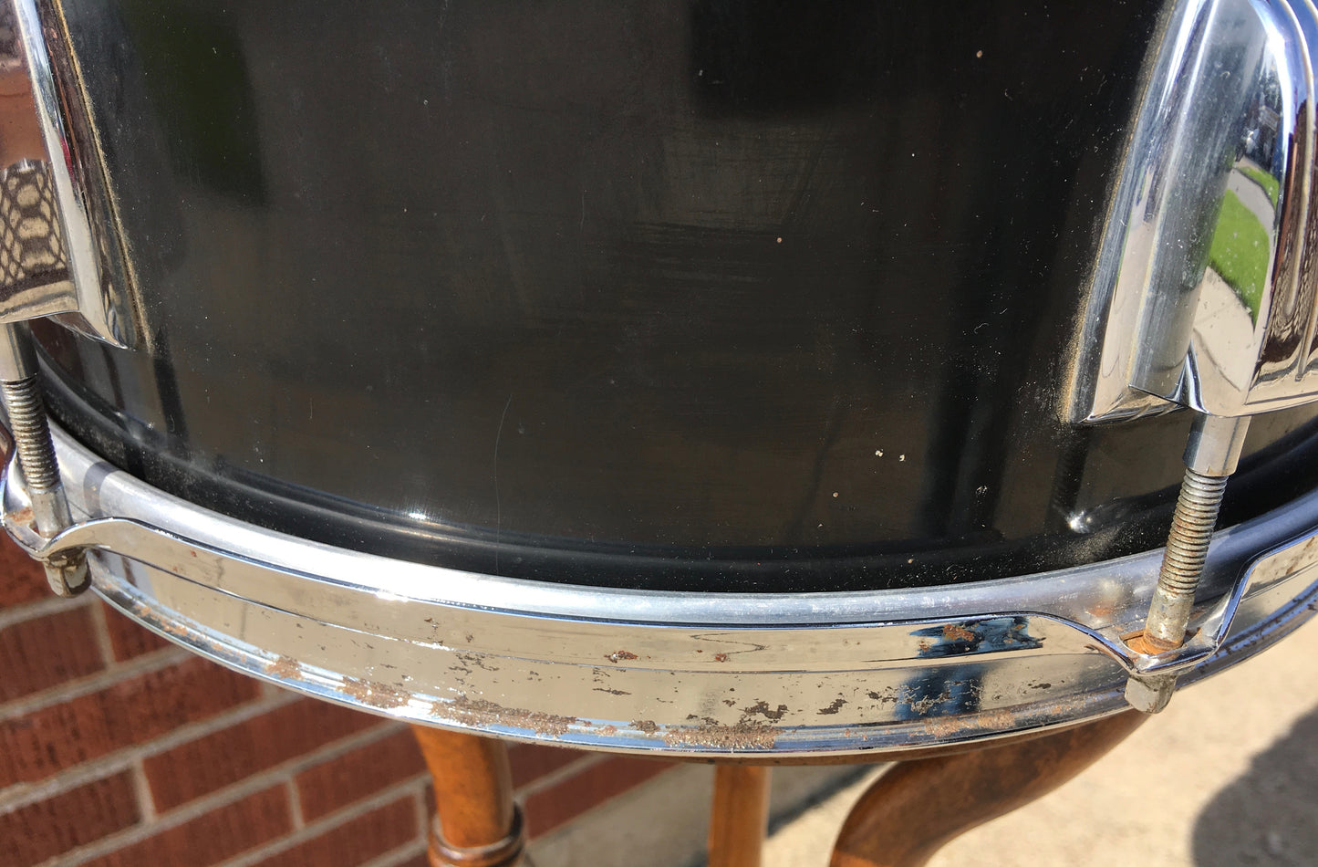 1970's Ludwig 9x13 3 Ply Tom Drum Black Cortex