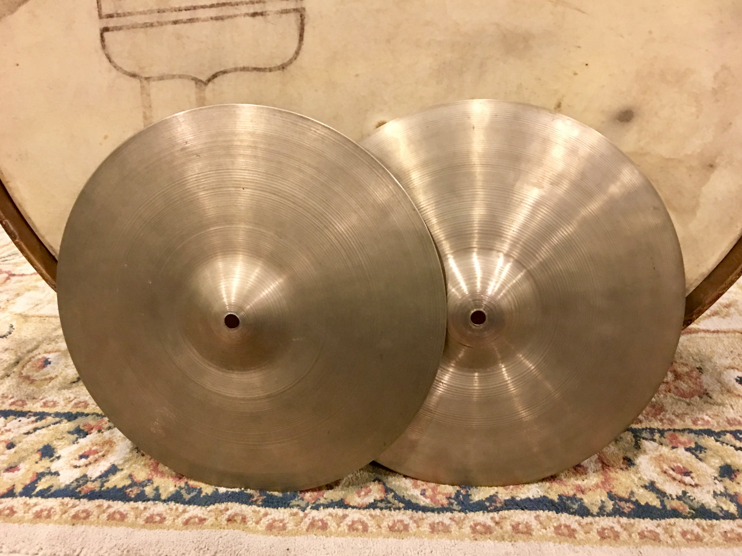 14" Zildjian A 1960's Hi-Hat Cymbals New Beat 786/1080g #554