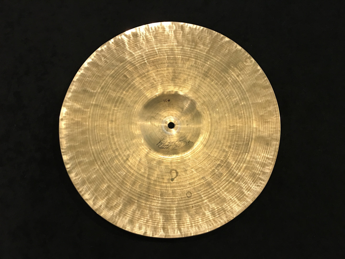 13" K Zildjian Istanbul Old Stamp II 1945-49 Hi-Hat Cymbals 562/628g #1051