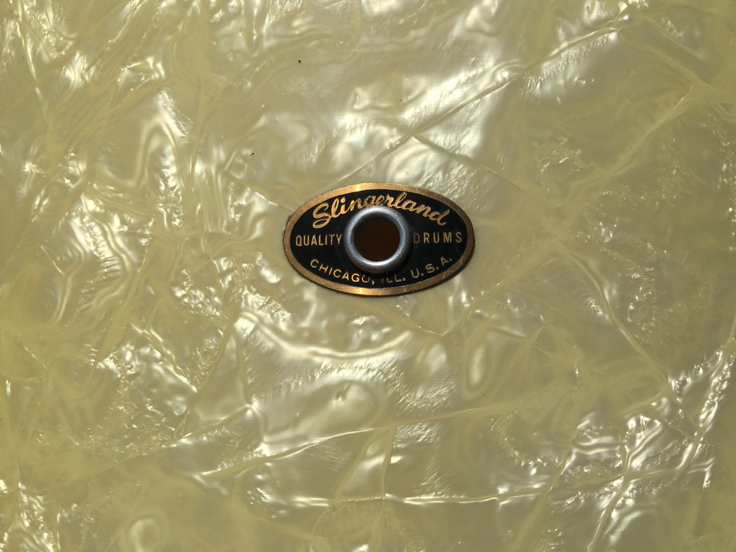 1956-59 Slingerland Radio King 18x20 Combo-Be Bop Bass / Floor Tom White Marine