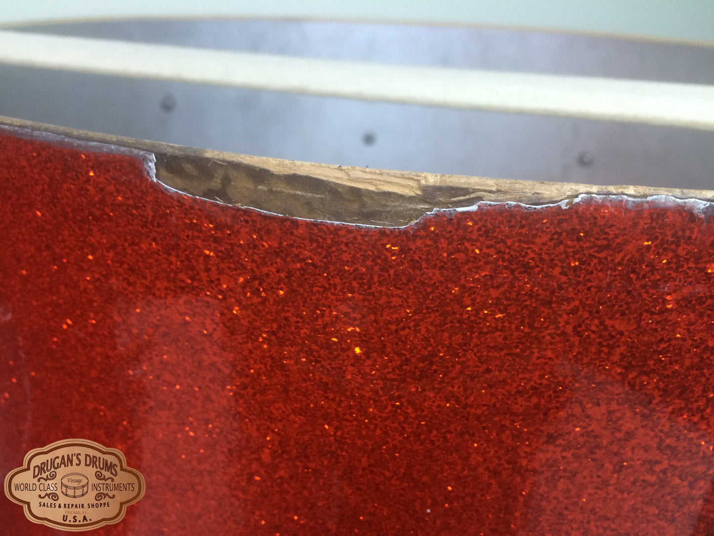 Gretsch Round Badge Tangerine Sparkle Name Band Set 22"/13"/6"