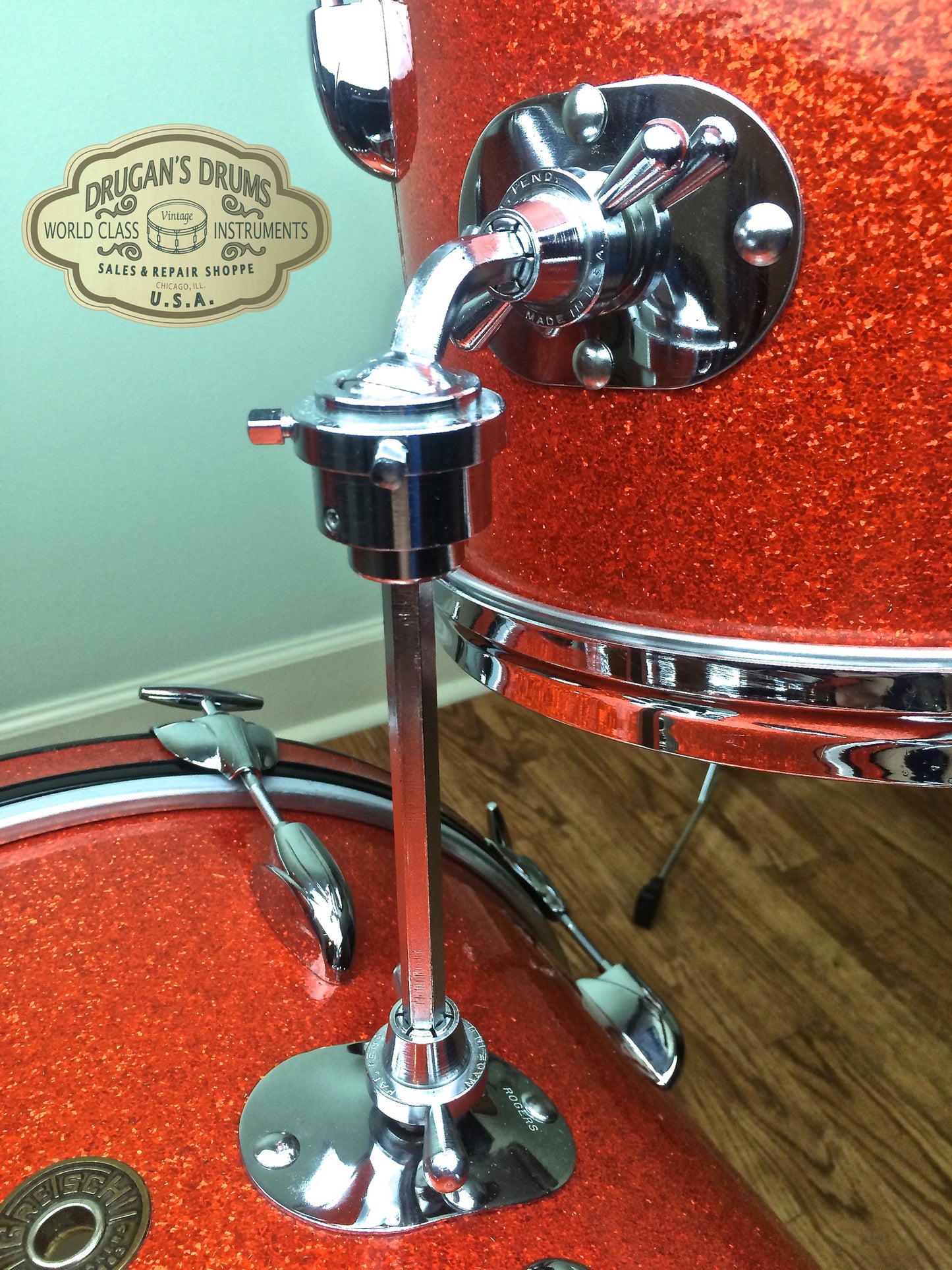 Gretsch Tangerine Sparkle Round Badge Bop Set w/ Progressive Jazz Snare - Unbelievable!