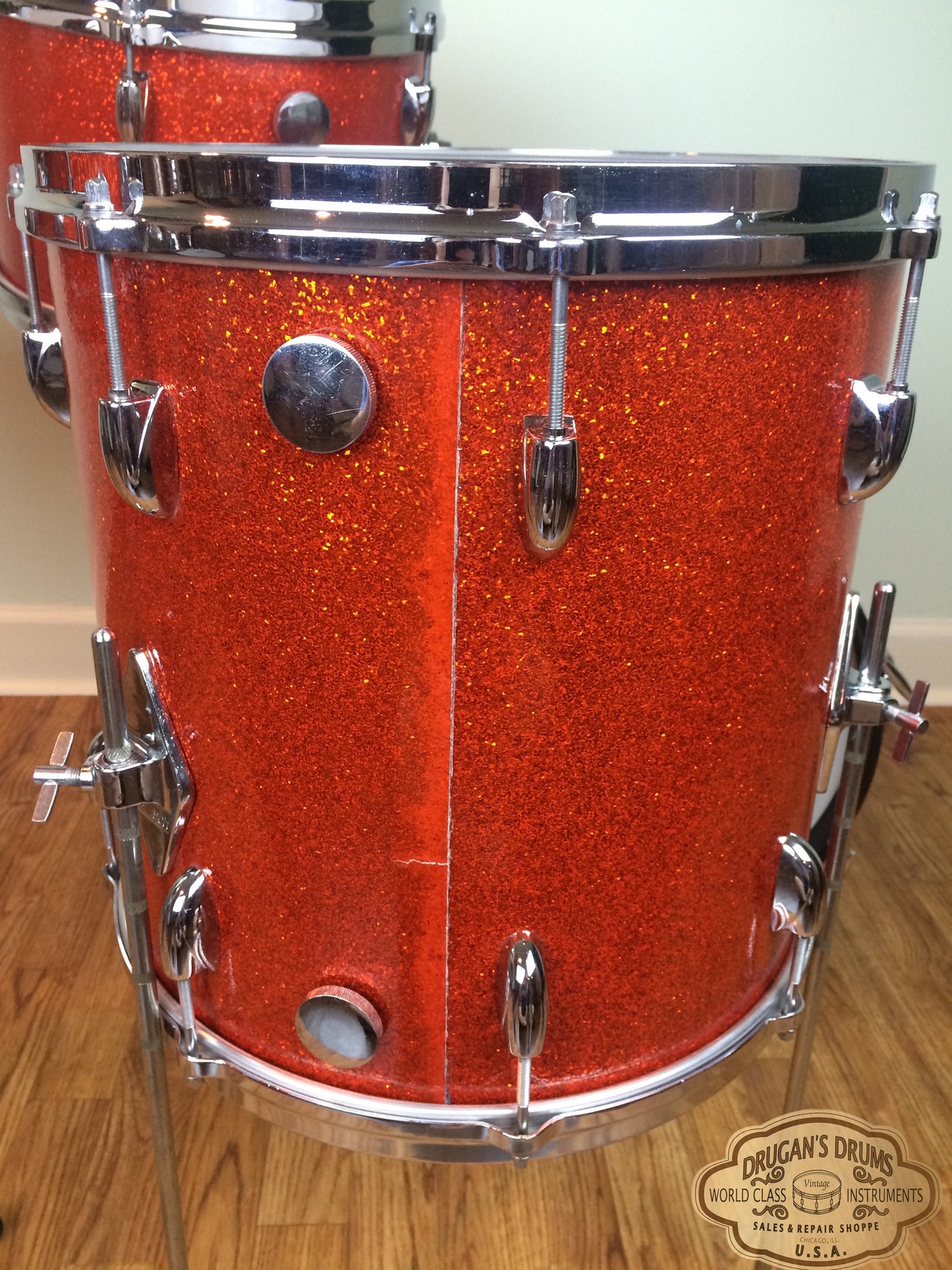 Gretsch Tangerine Sparkle Round Badge Bop Set w/ Progressive Jazz Snare - Unbelievable!