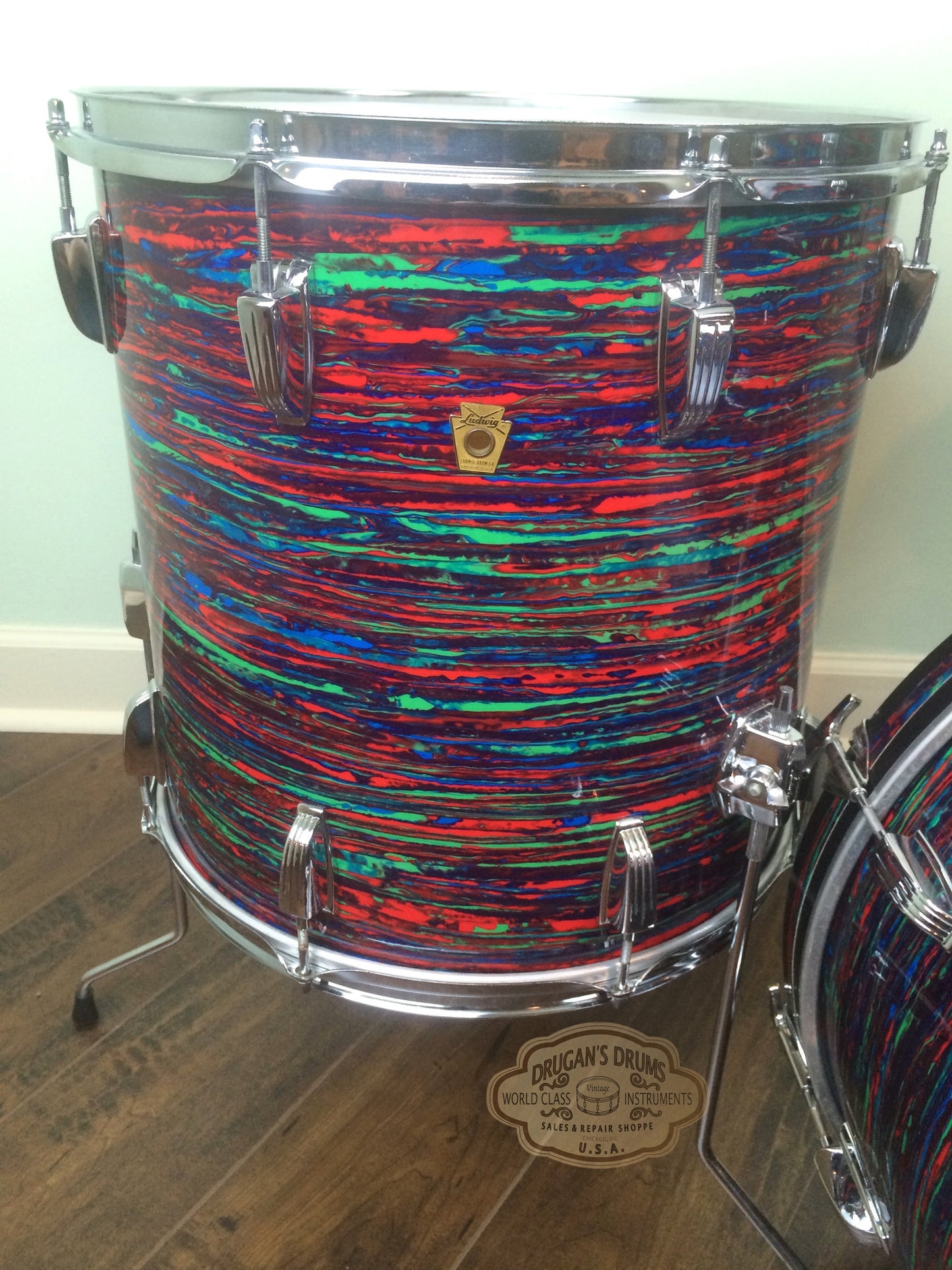 1968 Ludwig Keystone Psychedelic Red - Wow!