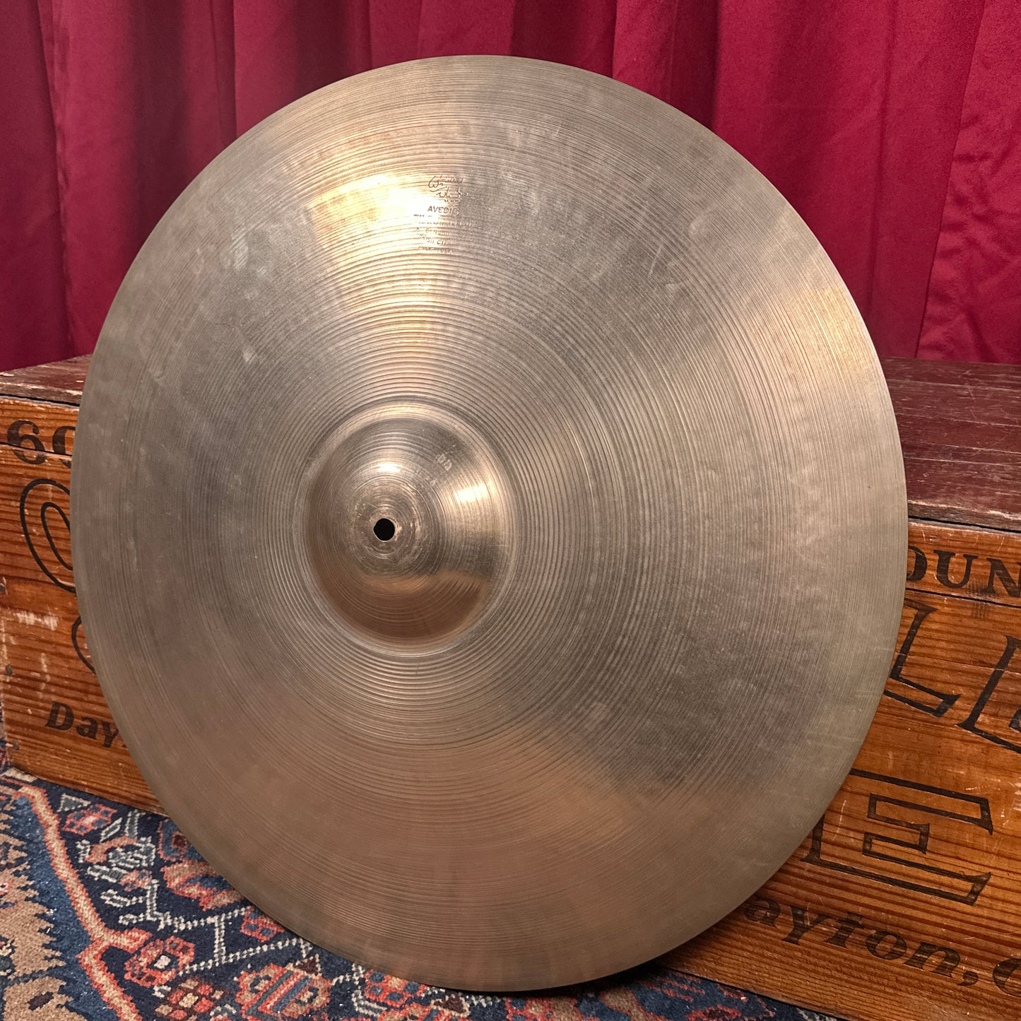 22" Zildjian A 1950s Large Hollow Block Stamp Ride Cymbal 2398g *Video Demo*
