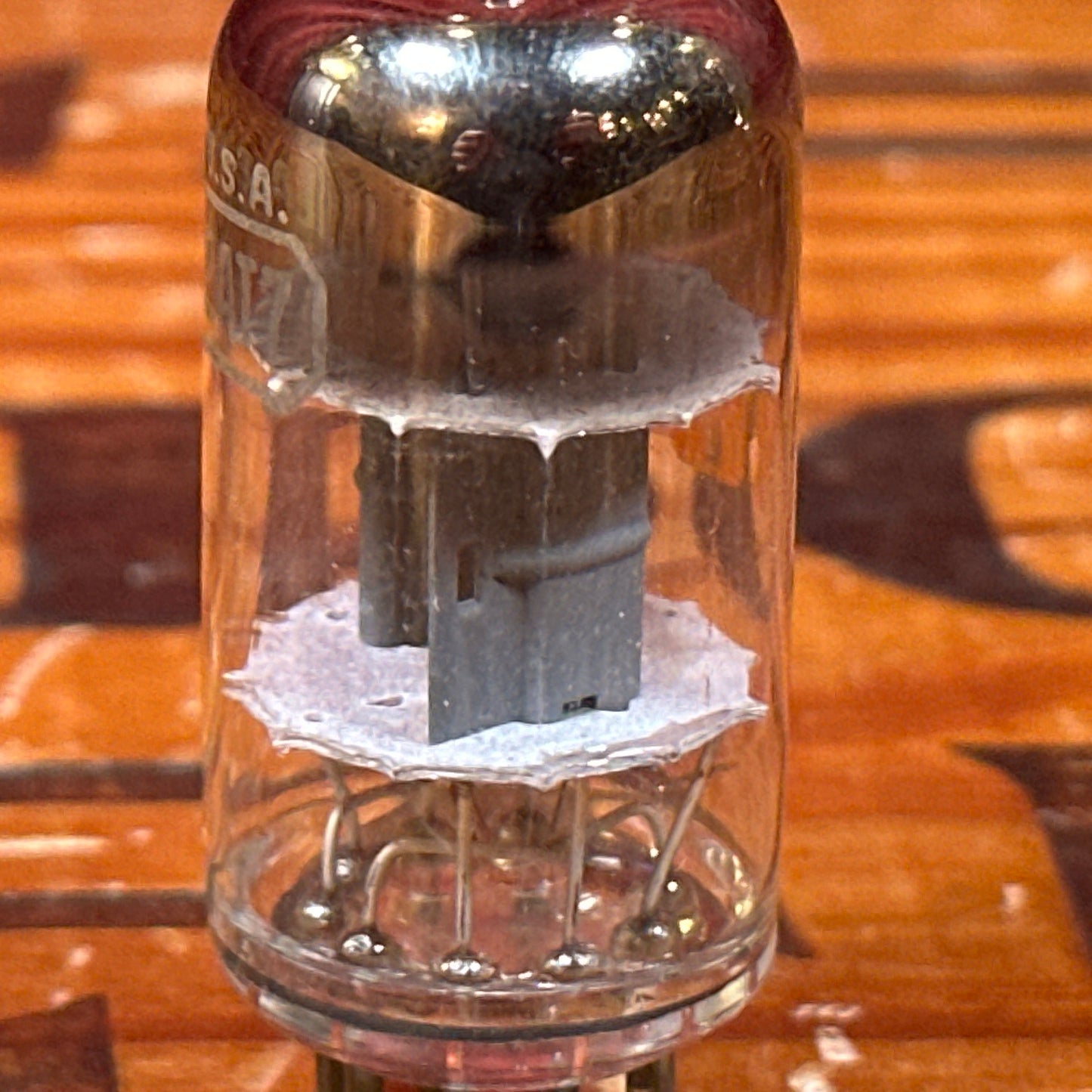 Vintage RCA 12AT7 Preamp Tube Grey Plate ECC81 Valve Halo Getter #253