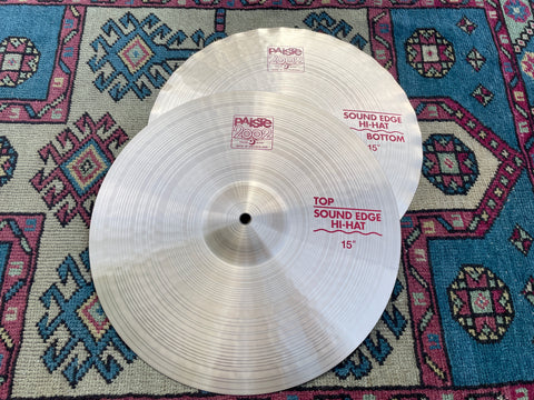 15" Paiste 2002 Sound Edge Hi-Hat Cymbal Pair 1132g/1260g *Video Demo*