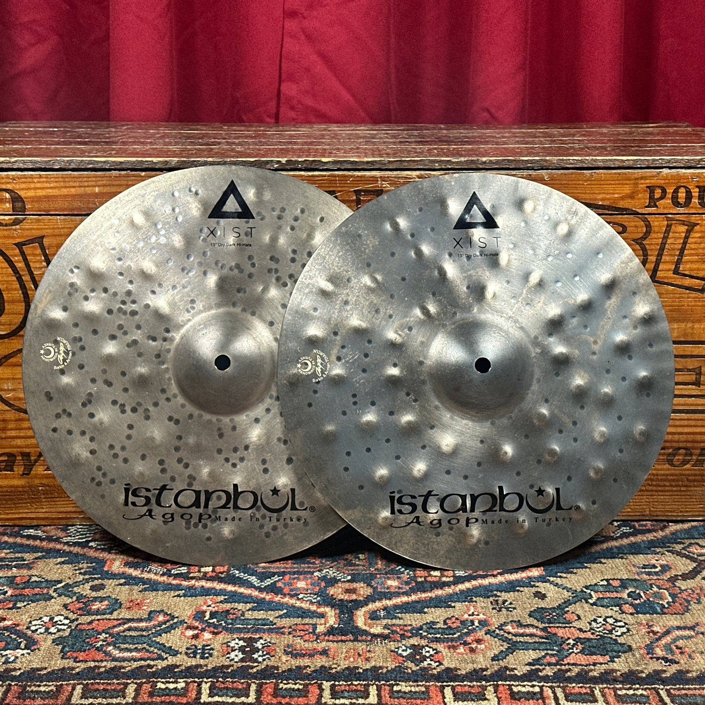 13" Istanbul Agop Xist Dry Dark Hi-Hat Cymbal Pair 512g/940g *Video Demo*