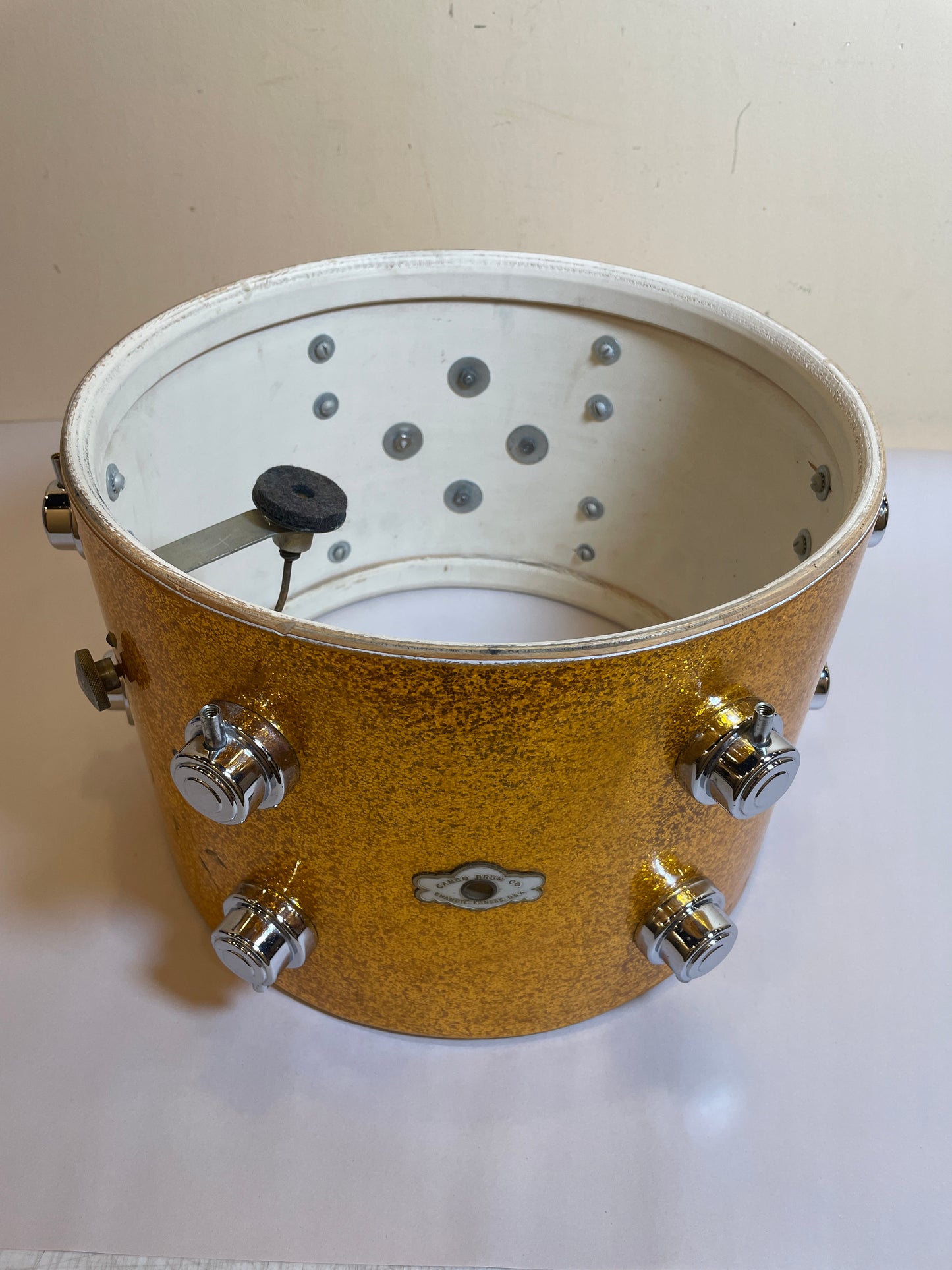 1960s Camco 9x13 Tom Drum Gold Sparkle Chanute