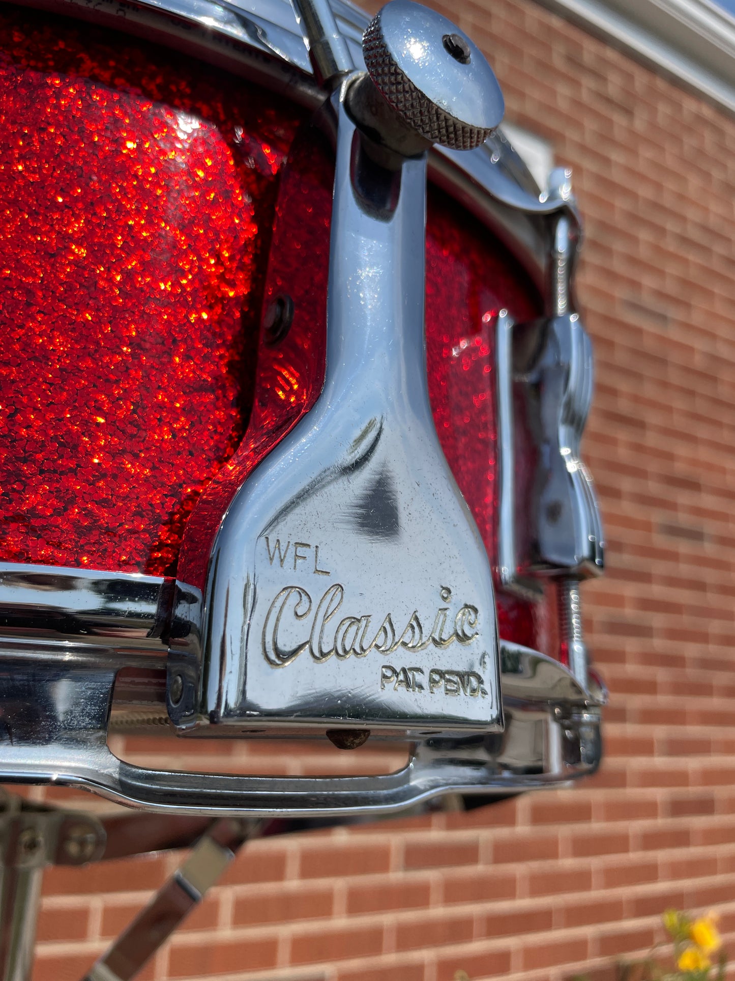 1962 Ludwig Super Classic 5.5x14 Snare Drum Red Sparkle