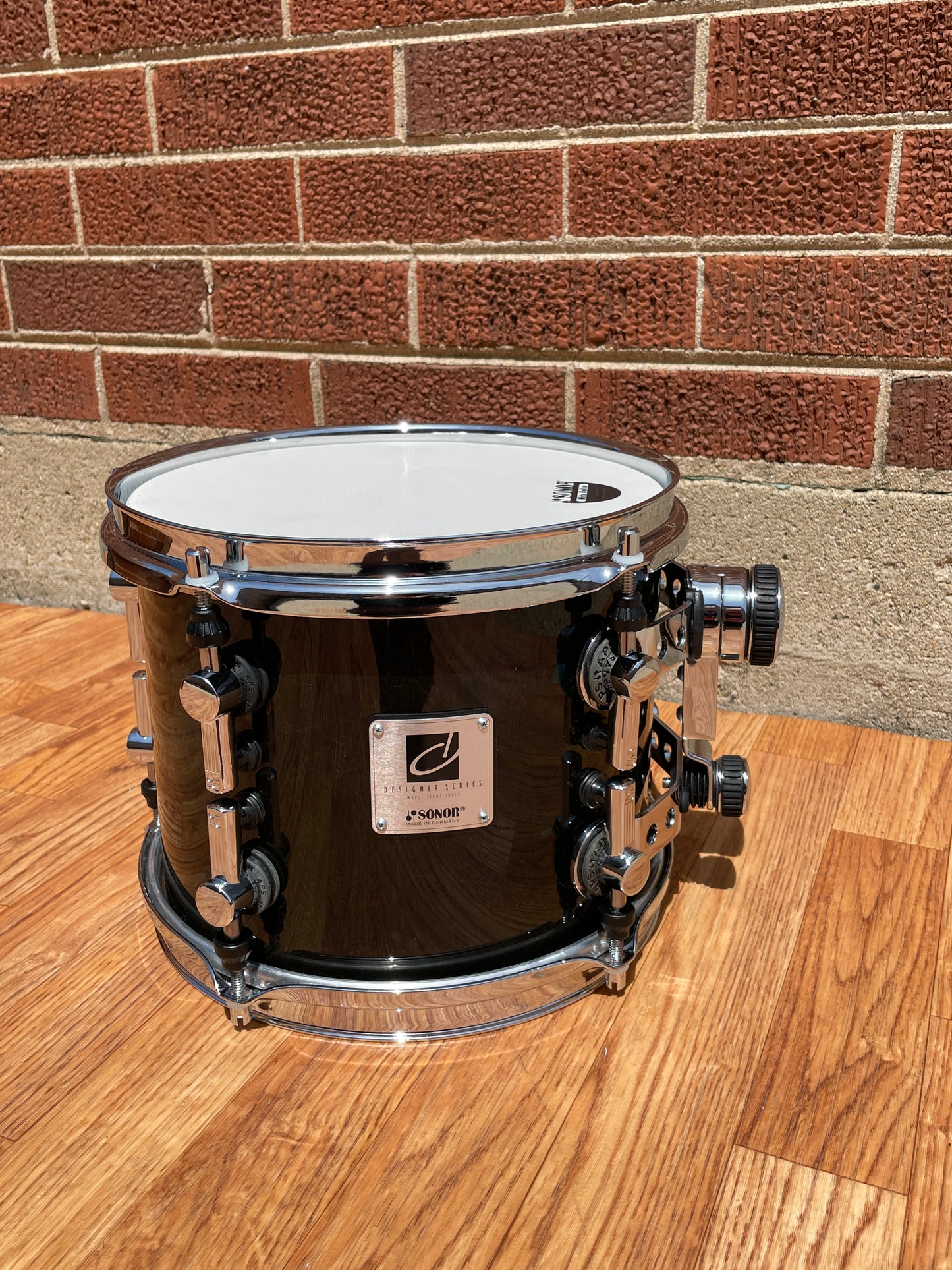 Sonor Designer Series 10" Maple Light Tom Drum Stain Black 10x8 8x10