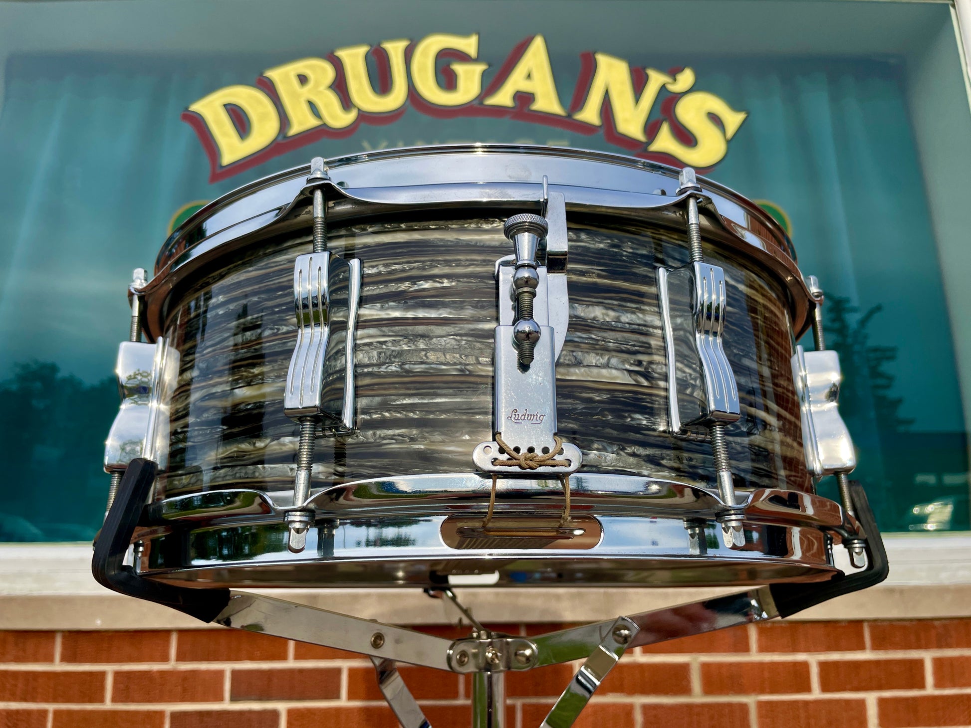 1966 Ludwig Jazz Festival 5x14 Snare Drum Oyster Black Pearl Ringo Starr, Throw-Off