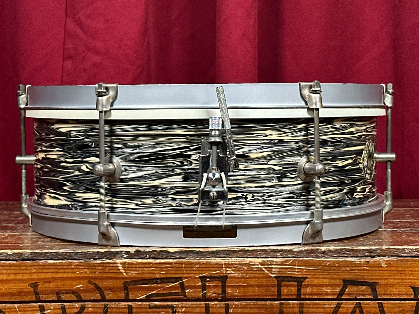 1960s Kent 5x14 Single Tension No. 191P Snare Drum Black Oyster Pearl