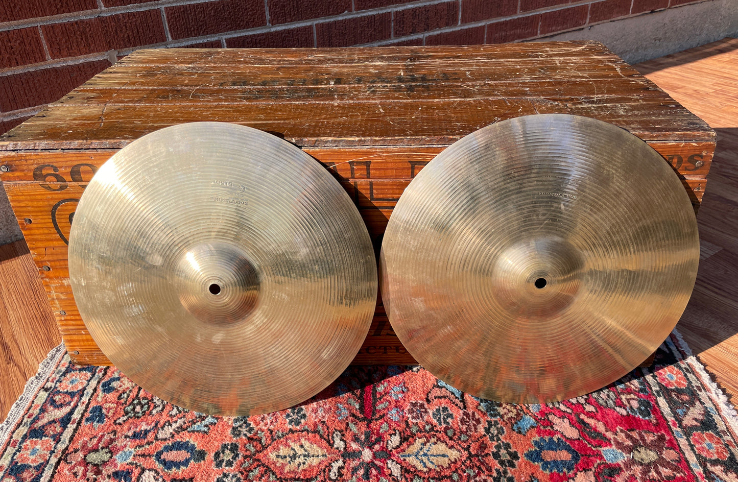 14" Paiste Formula 602 Pre-Serial Hi-Hat Cymbal Pair 832g/910g