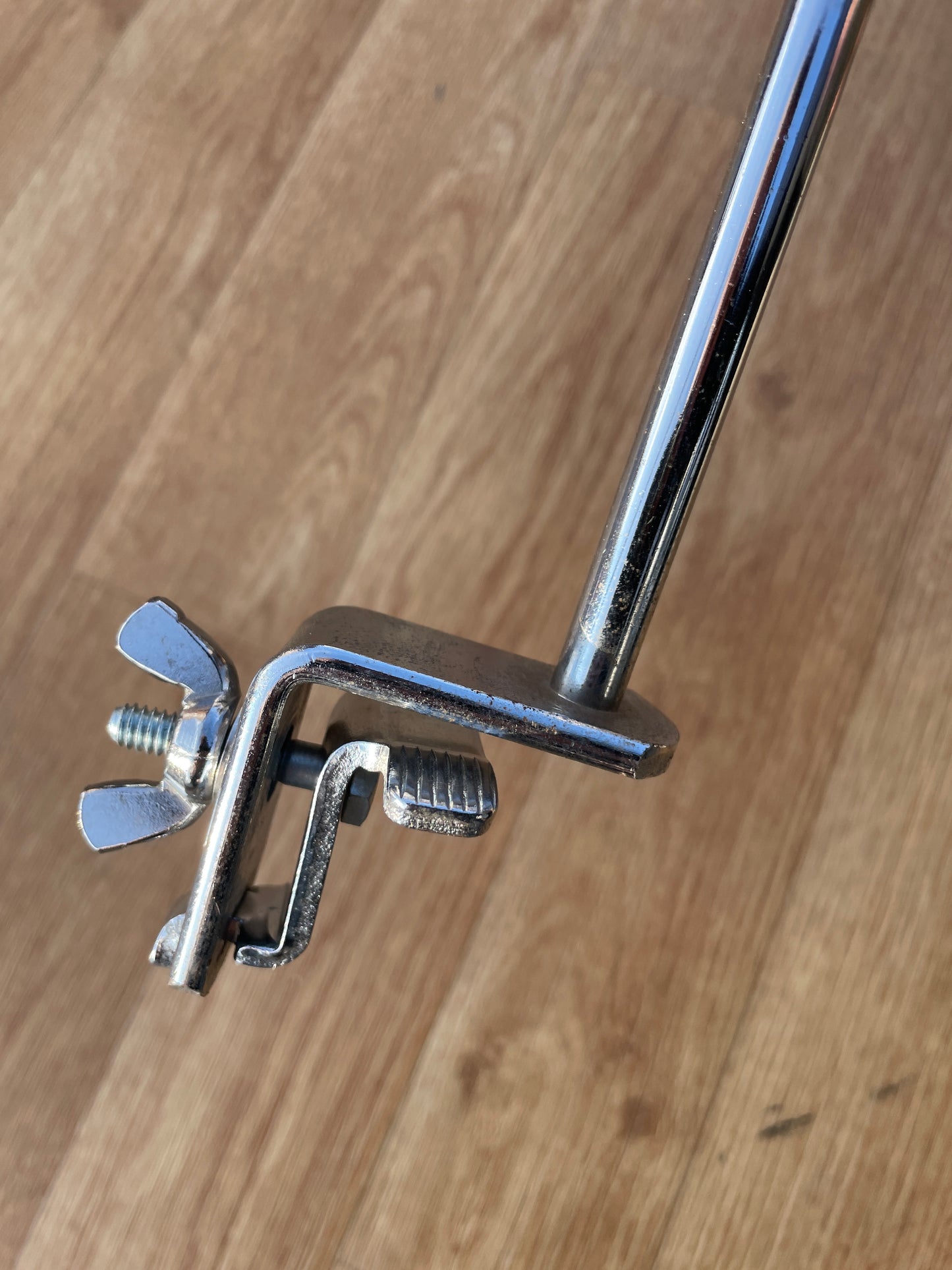 Vintage 1960s Ludwig No. 129 Script Logo 5" Cowbell w/ No. 133 Cowbell Holder